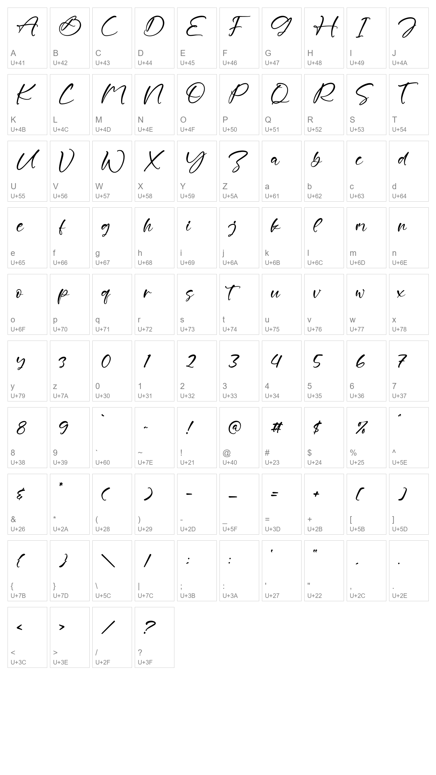 Character Map Image
