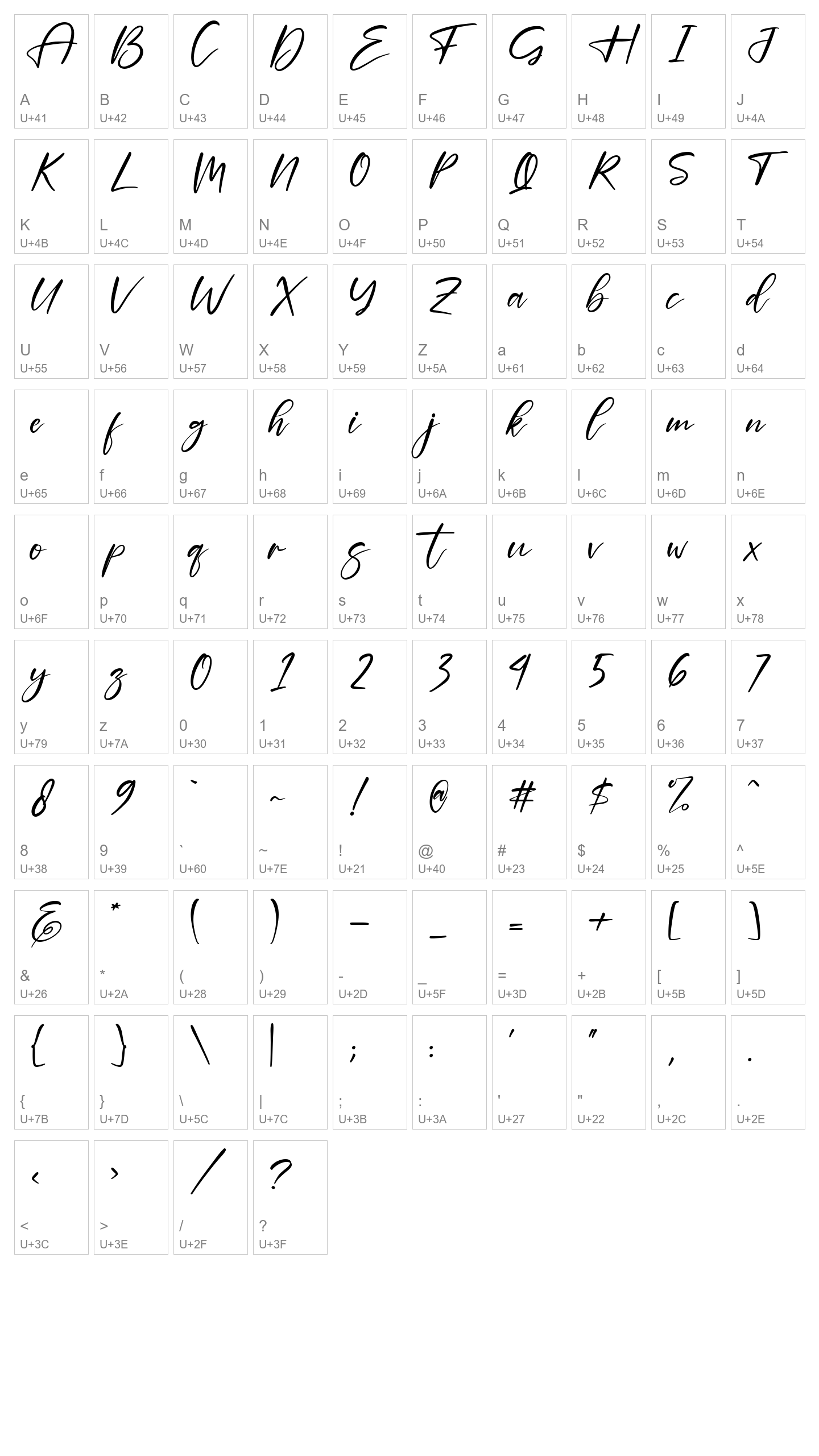 Character Map Image