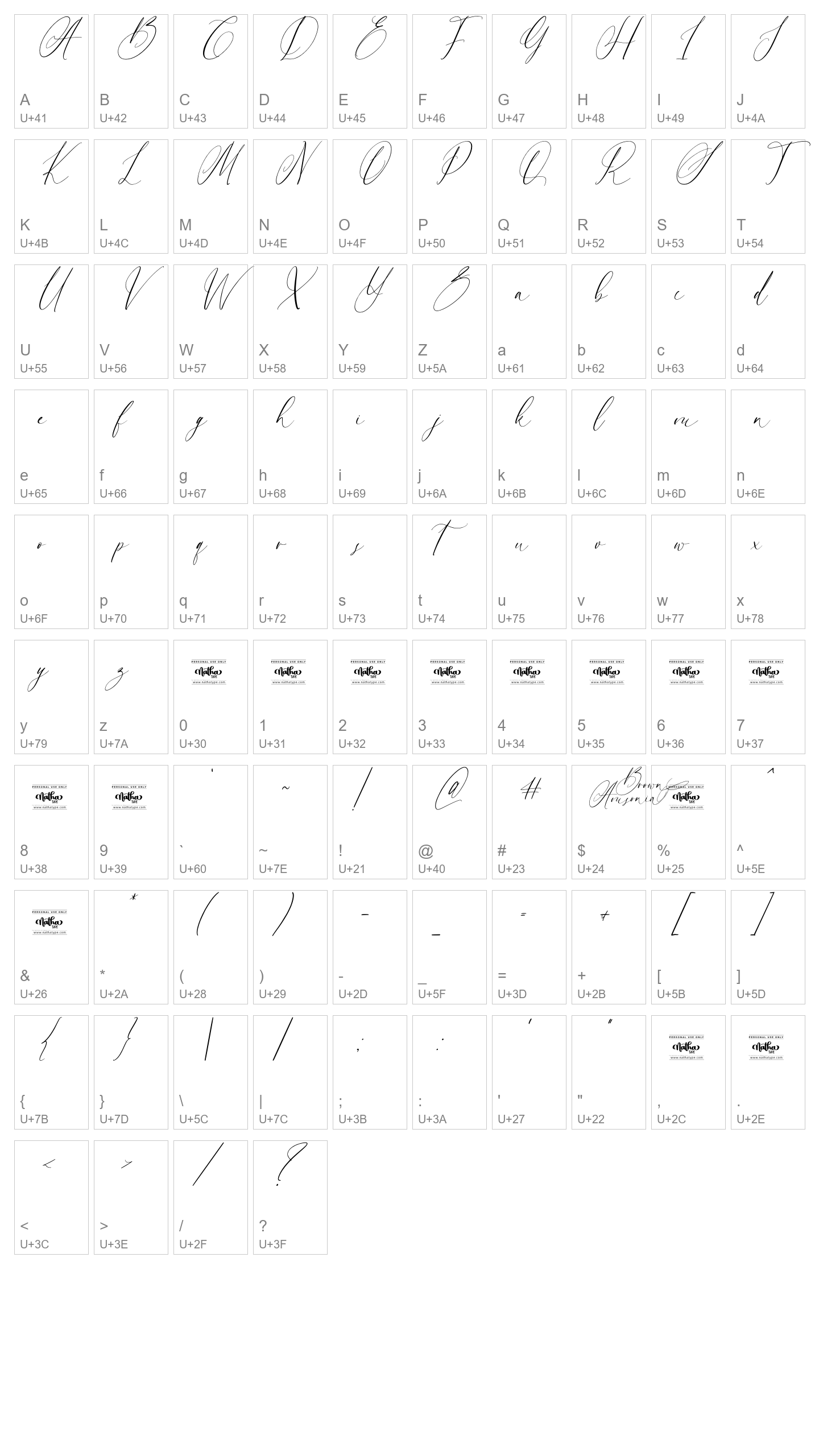 Character Map Image