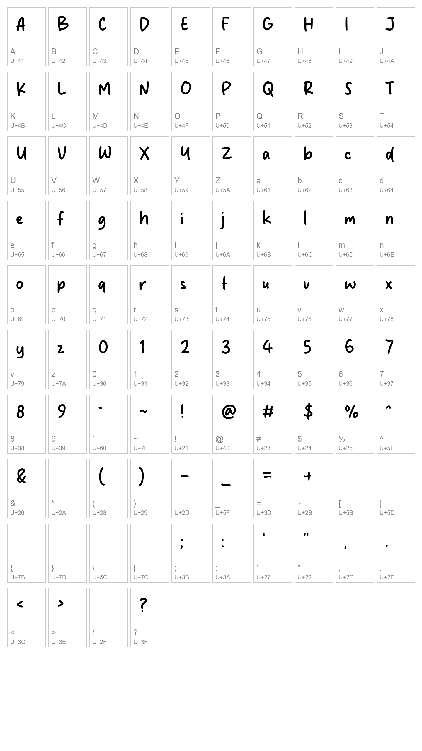 Character Map Image