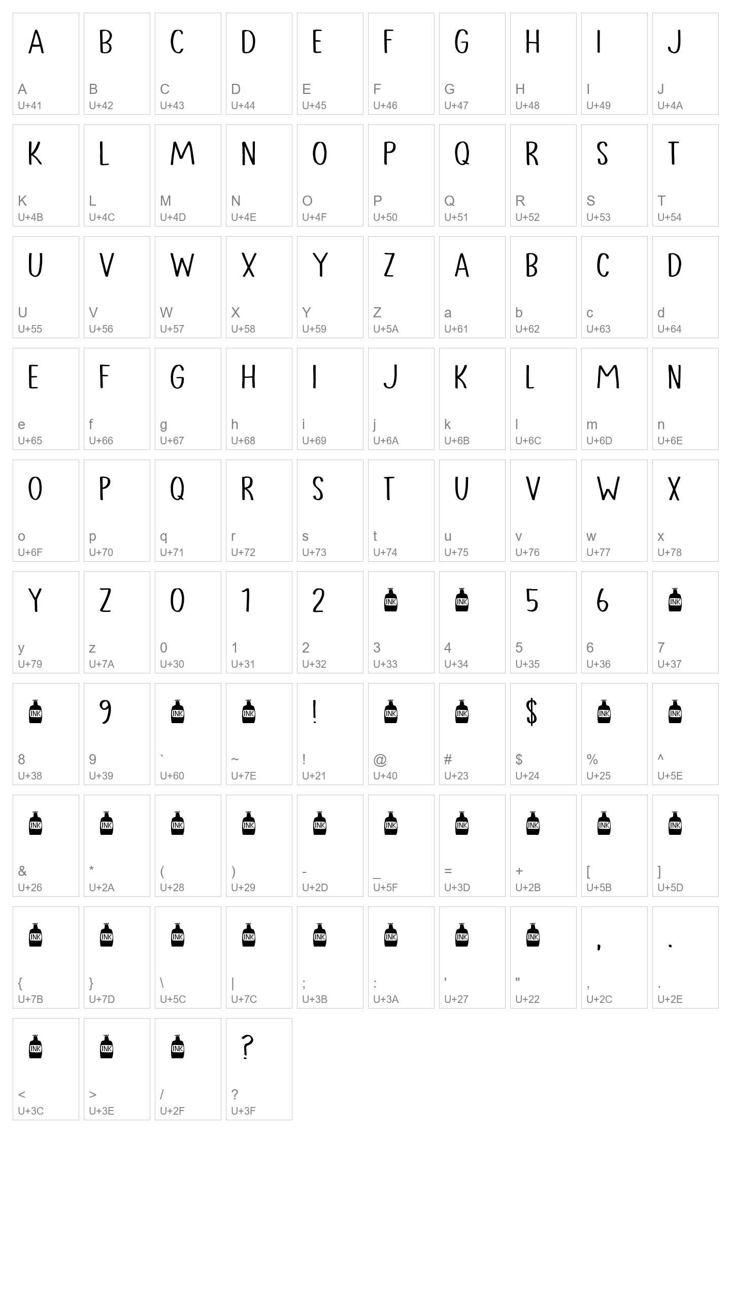 Character Map Image