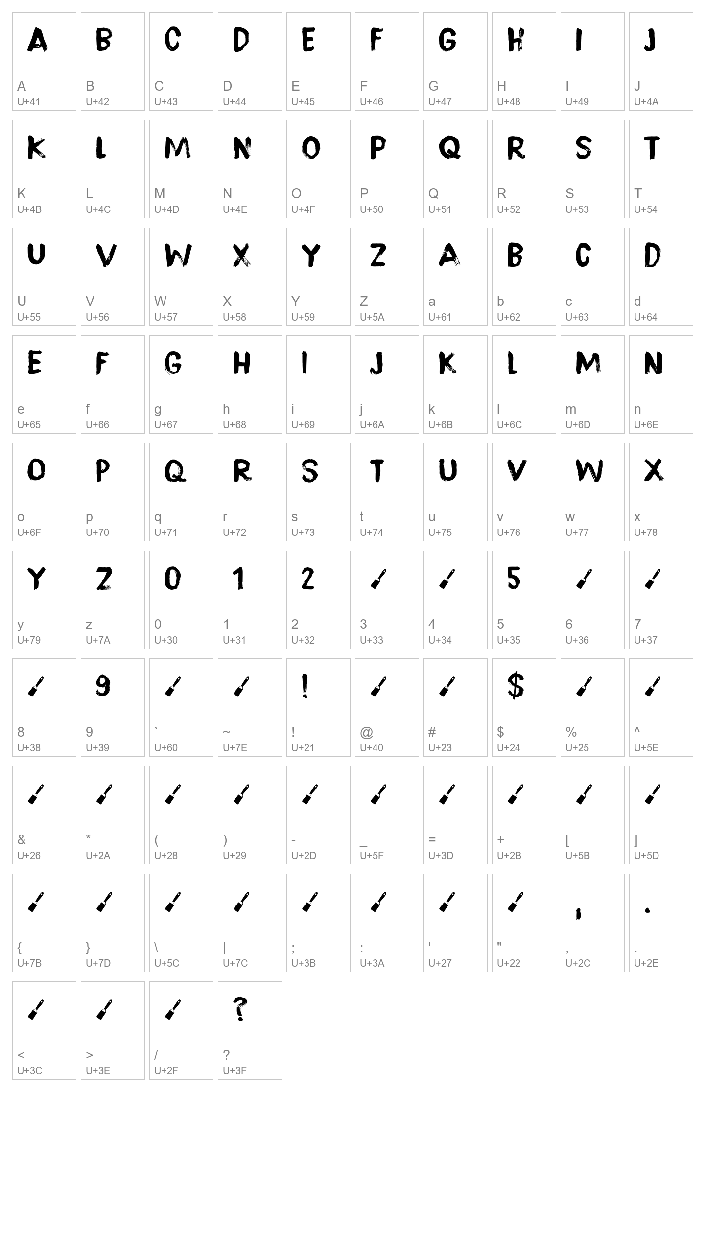 Character Map Image