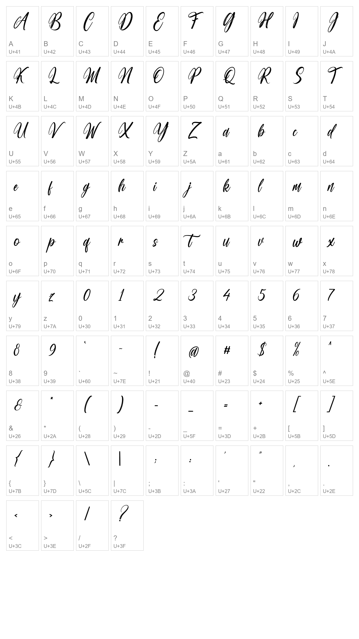 Character Map Image