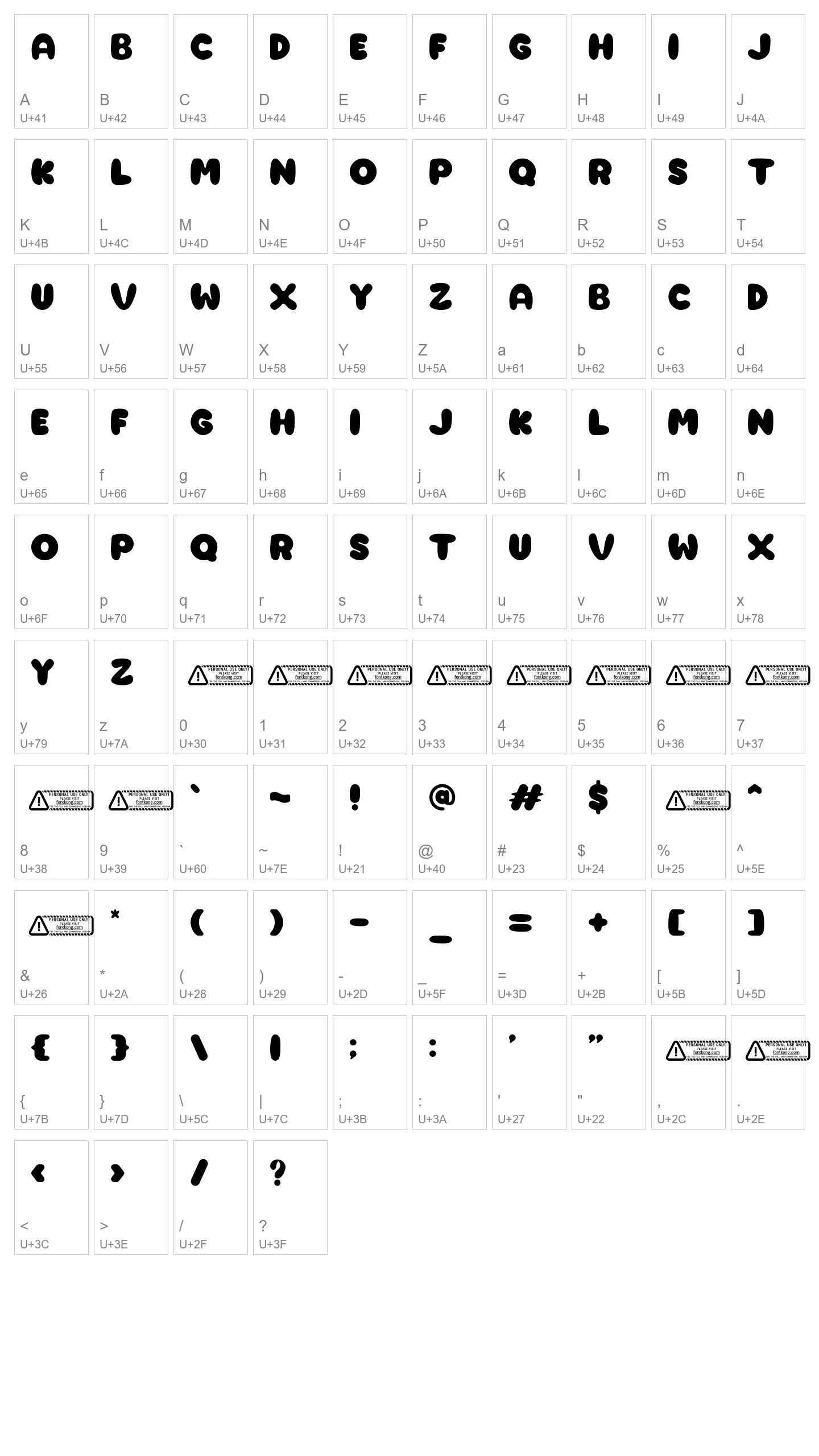 Character Map Image