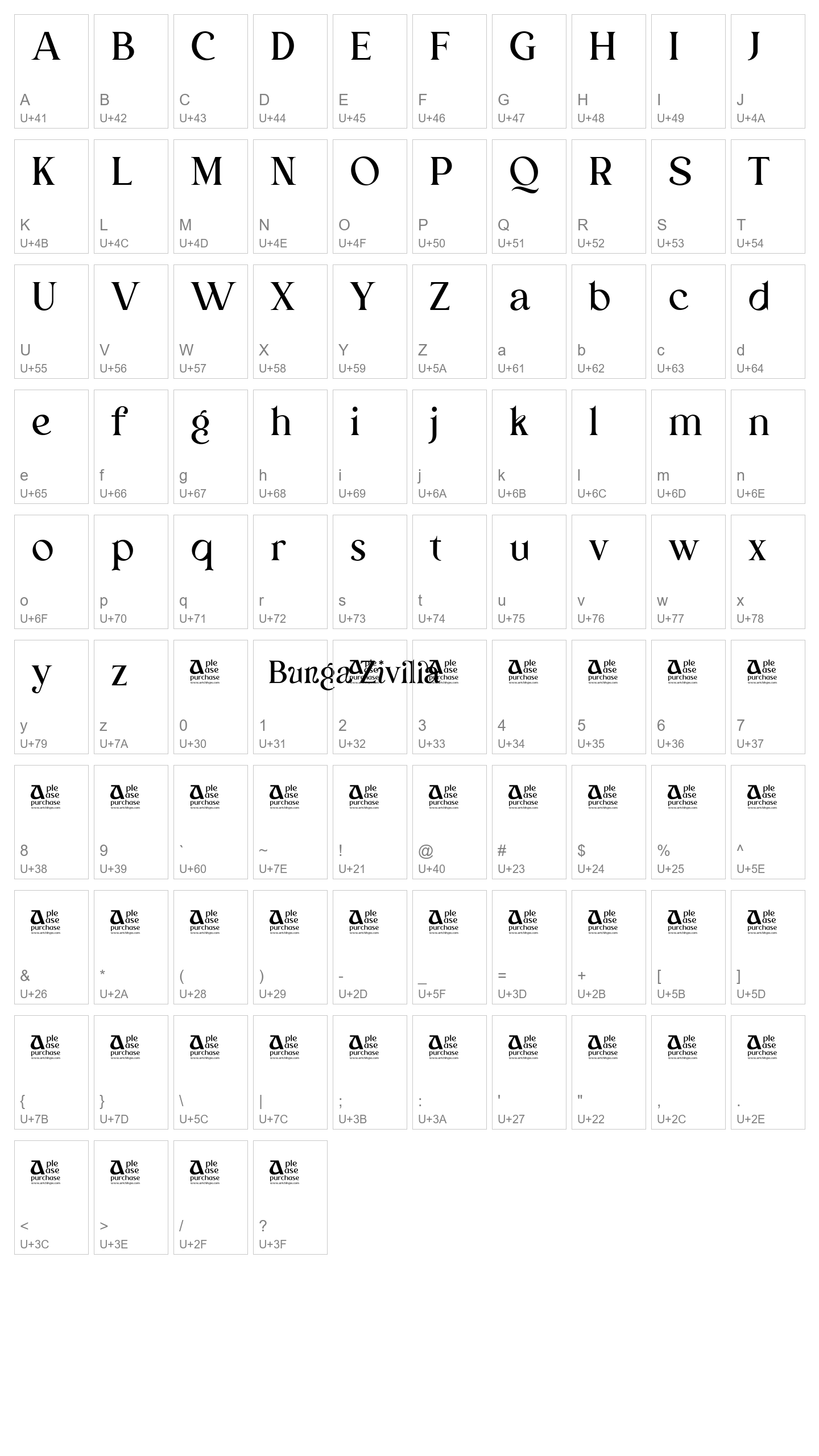 Character Map Image