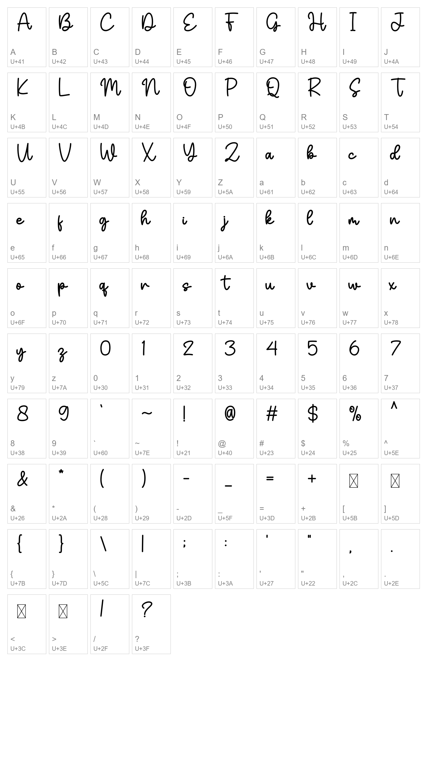 Character Map Image