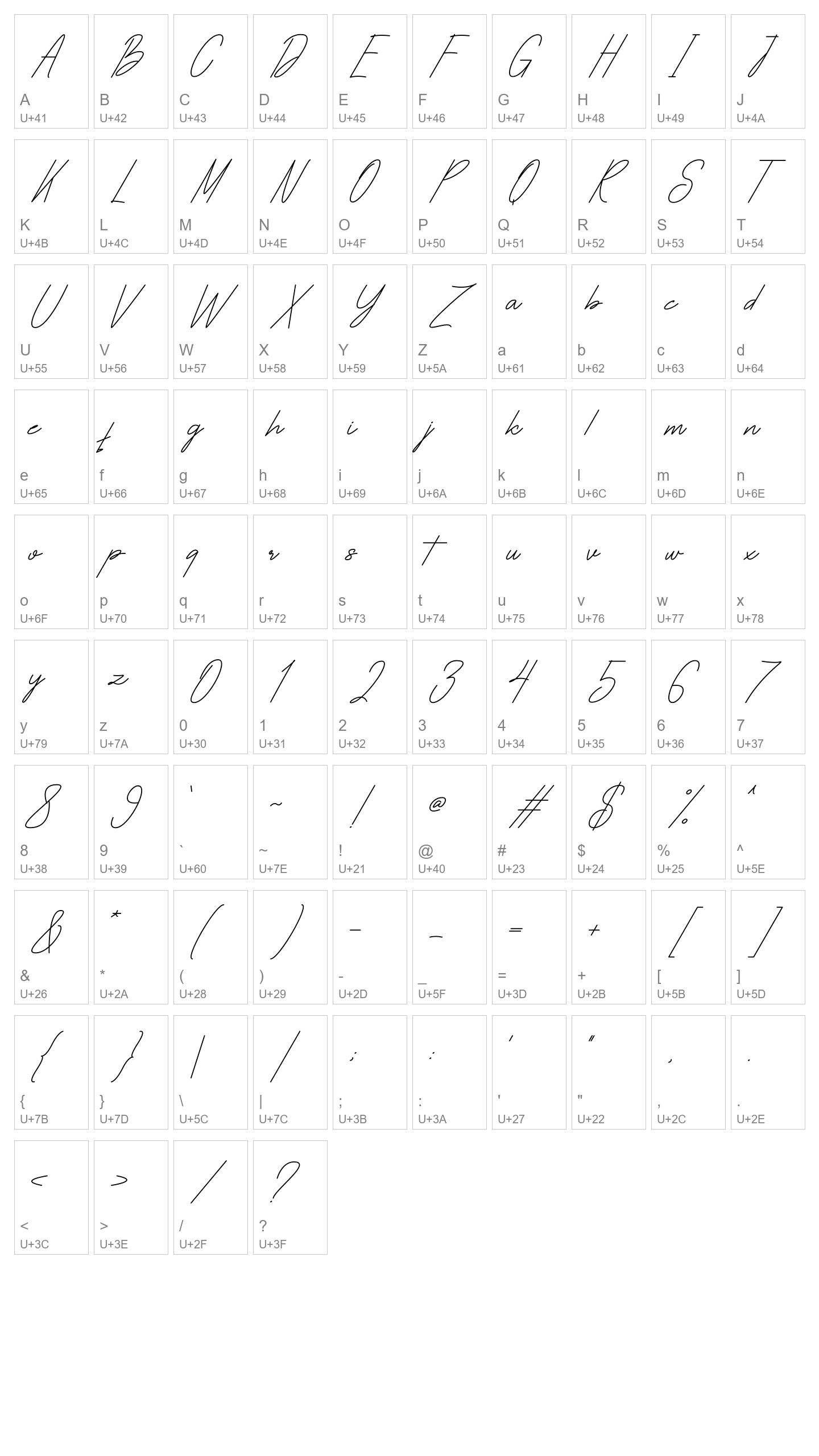 Character Map Image
