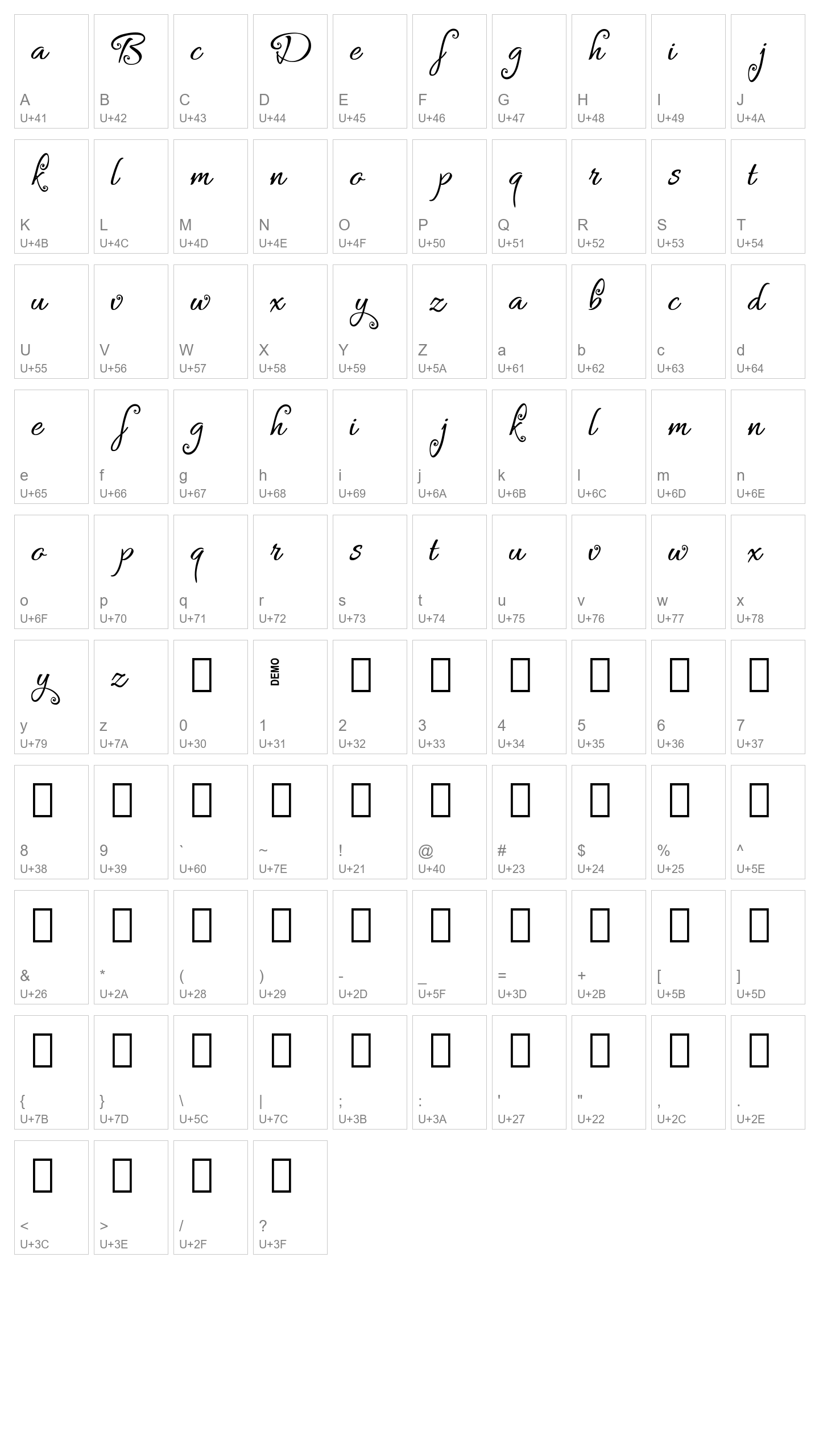 Character Map Image