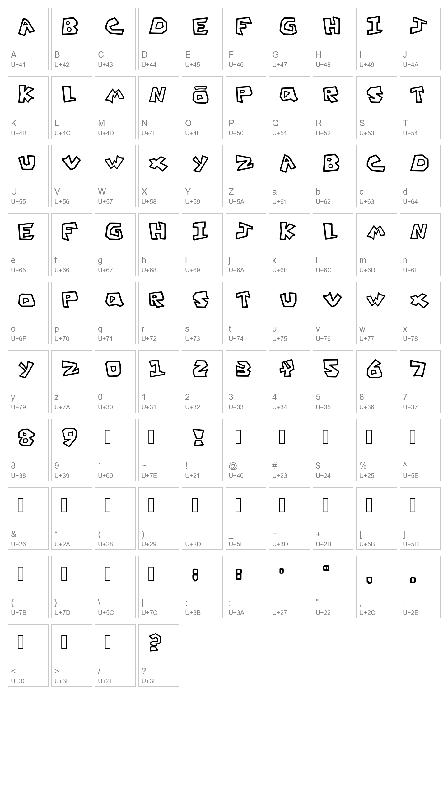 Character Map Image