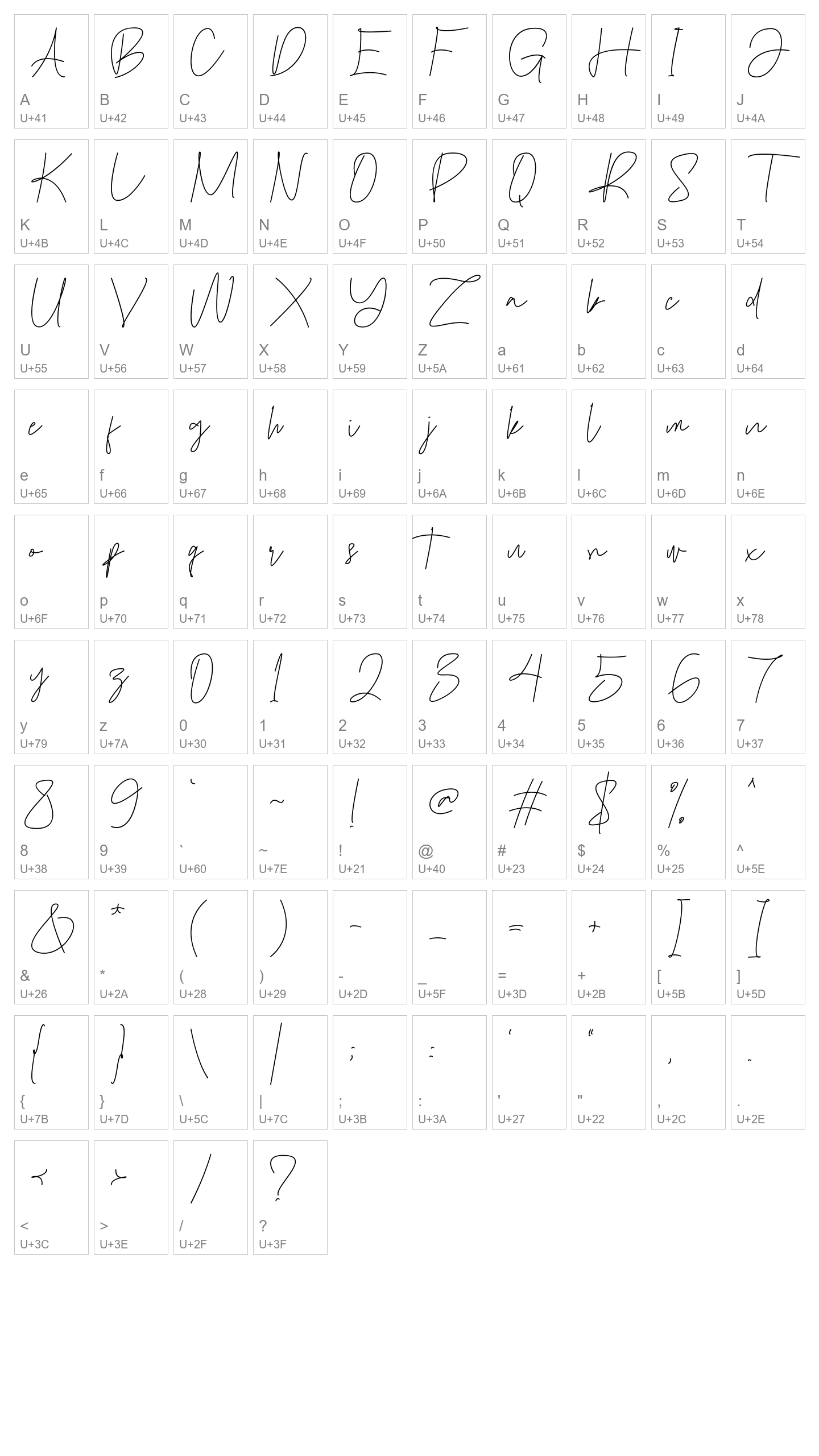 Character Map Image