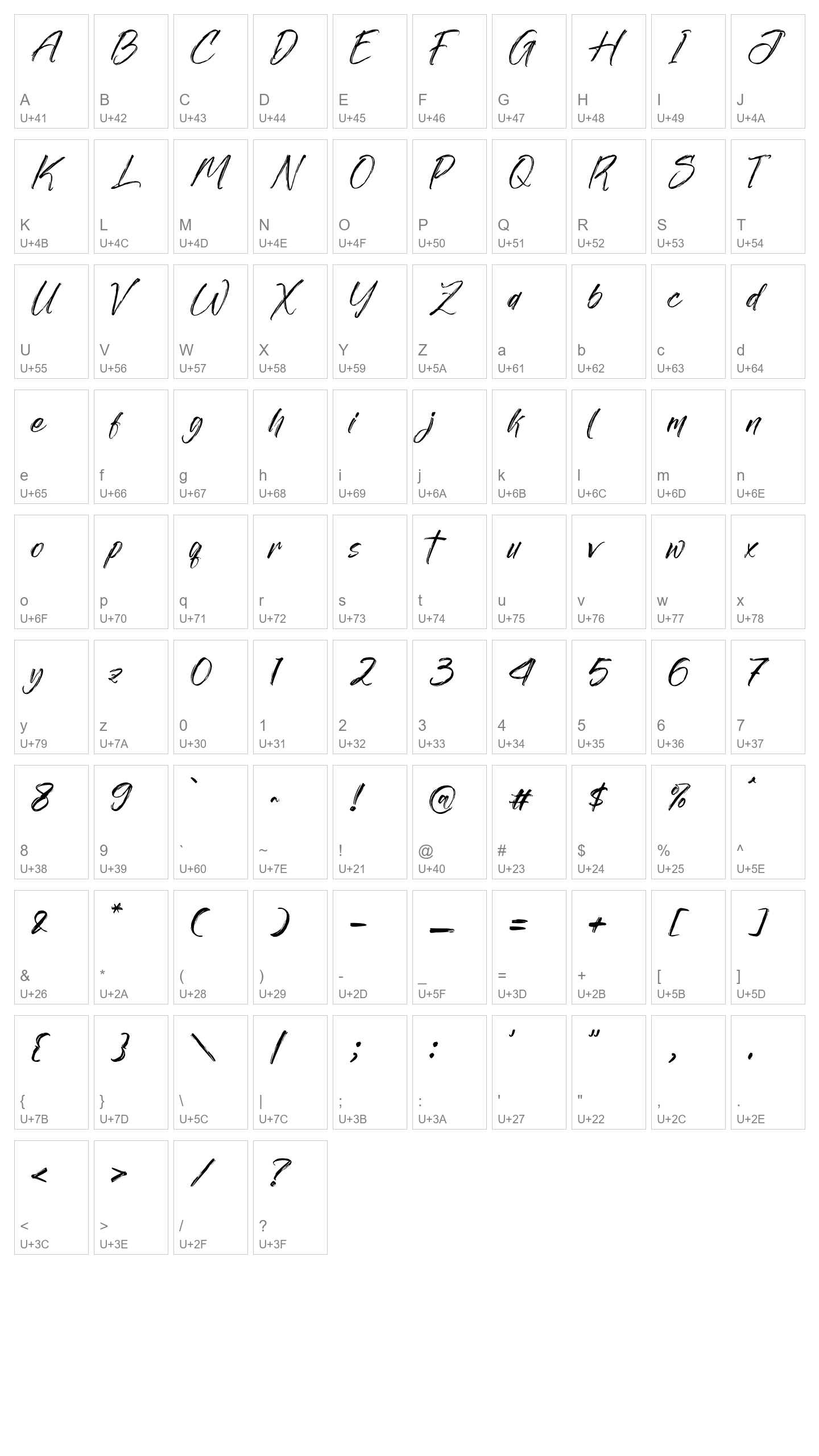 Character Map Image