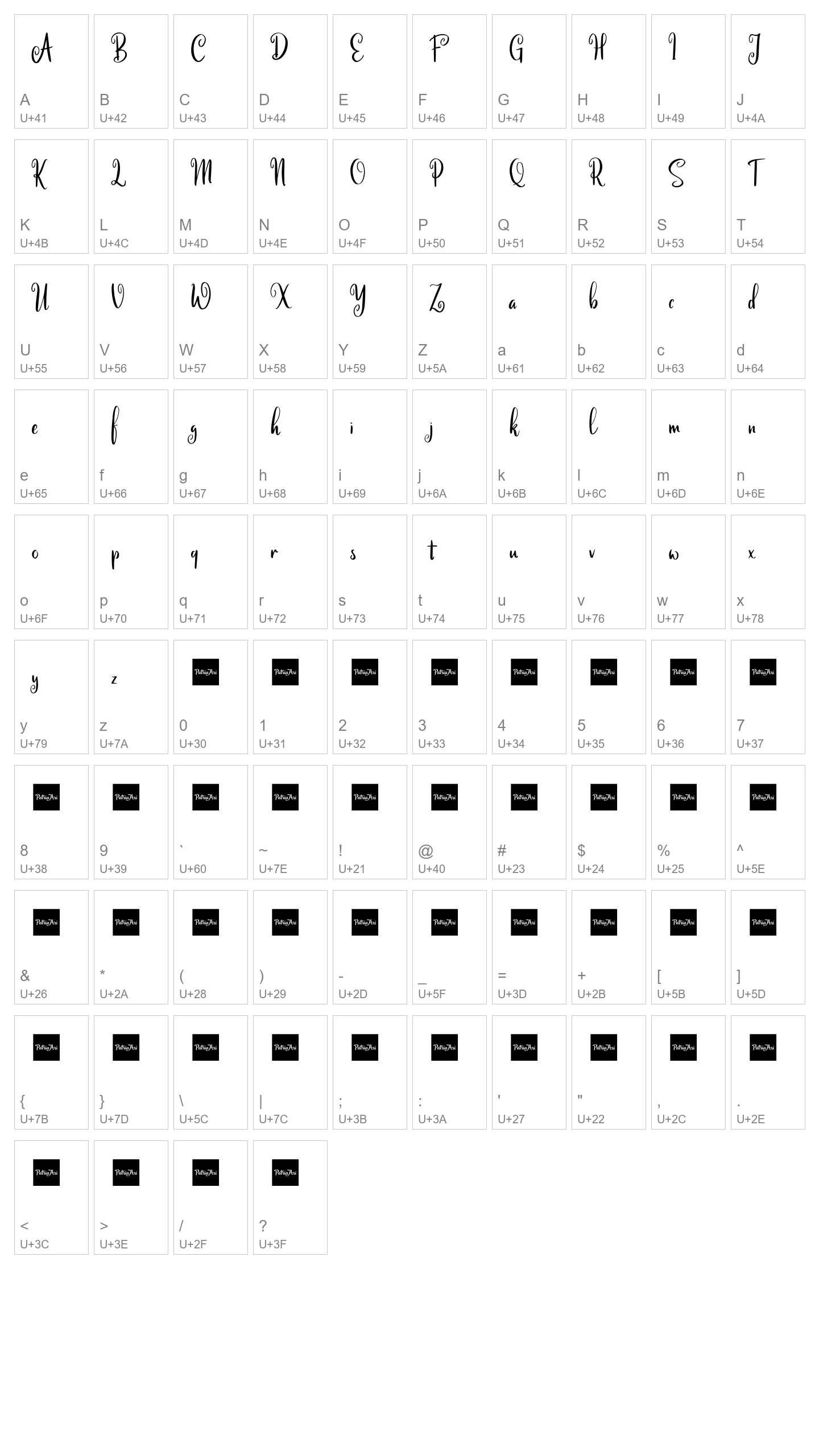 Character Map Image