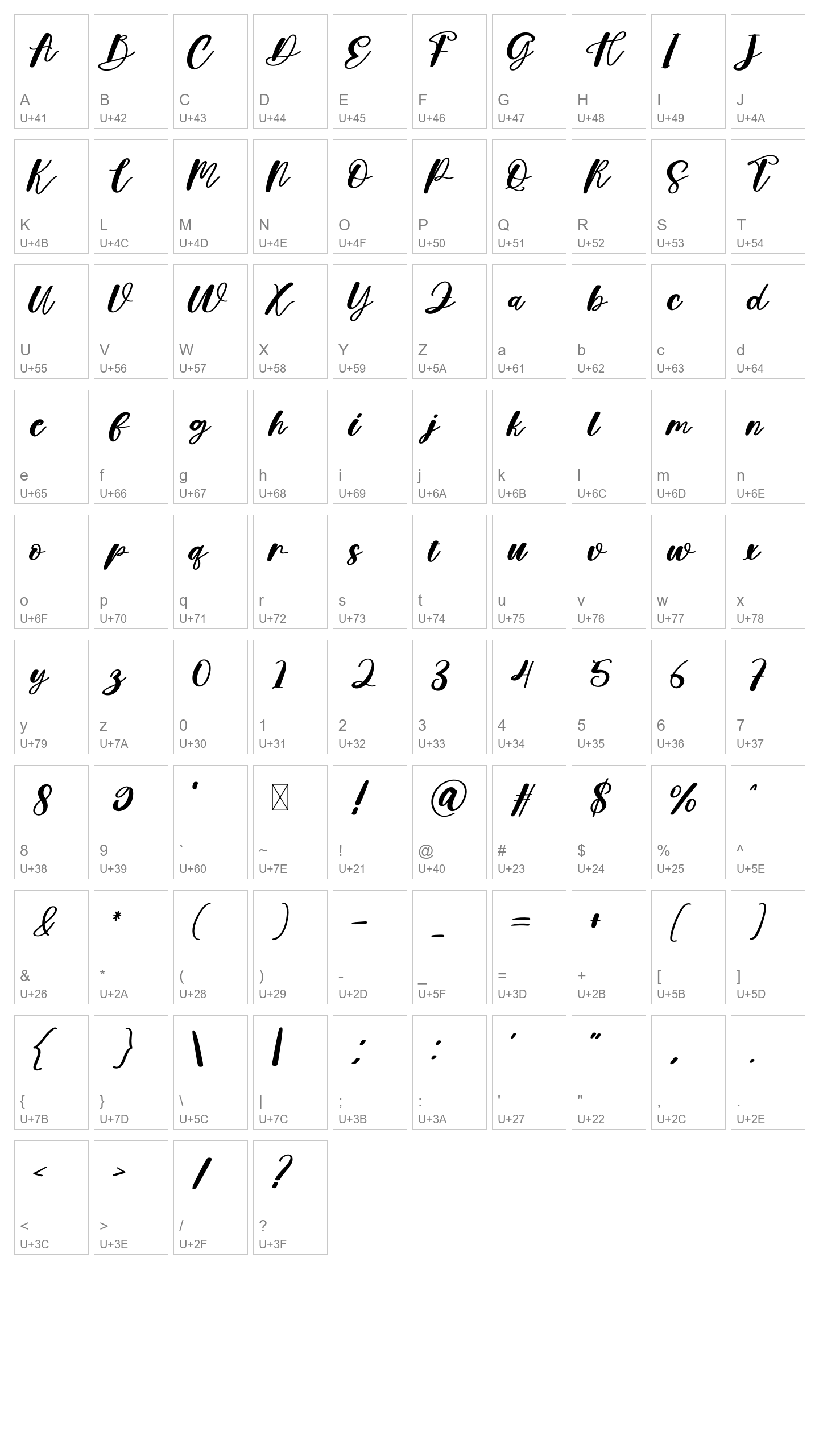 Character Map Image