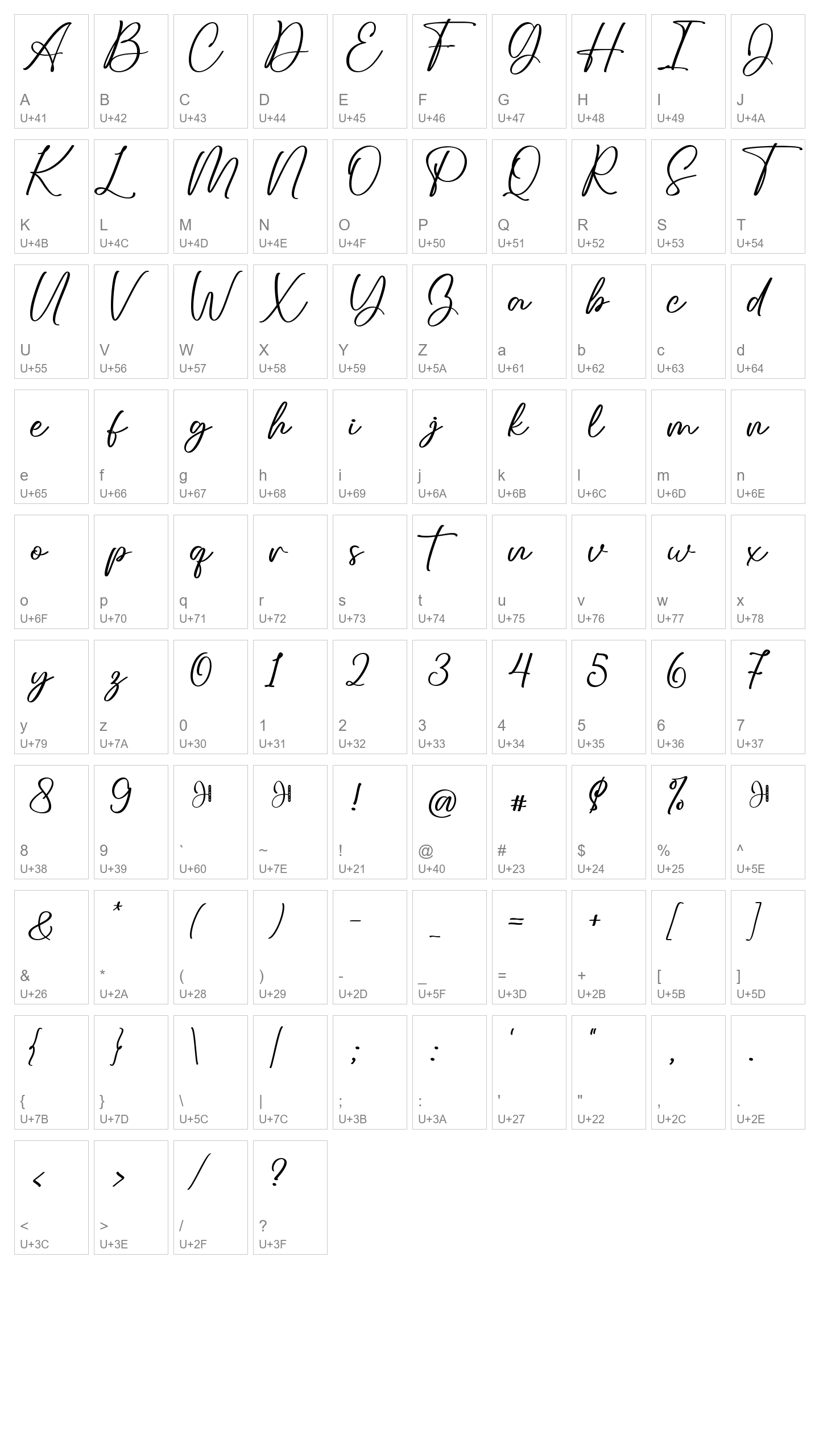 Character Map Image