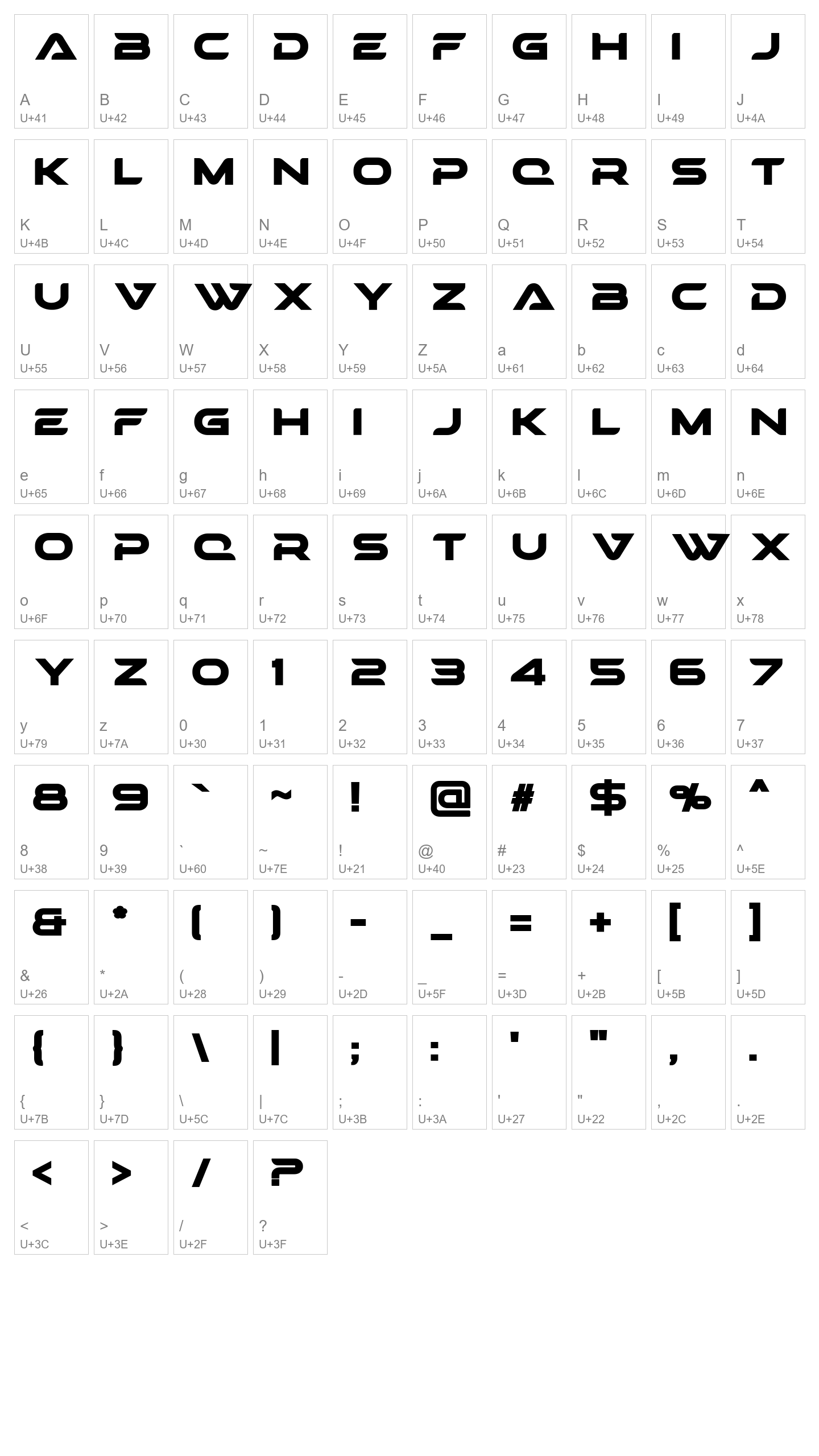 Character Map Image