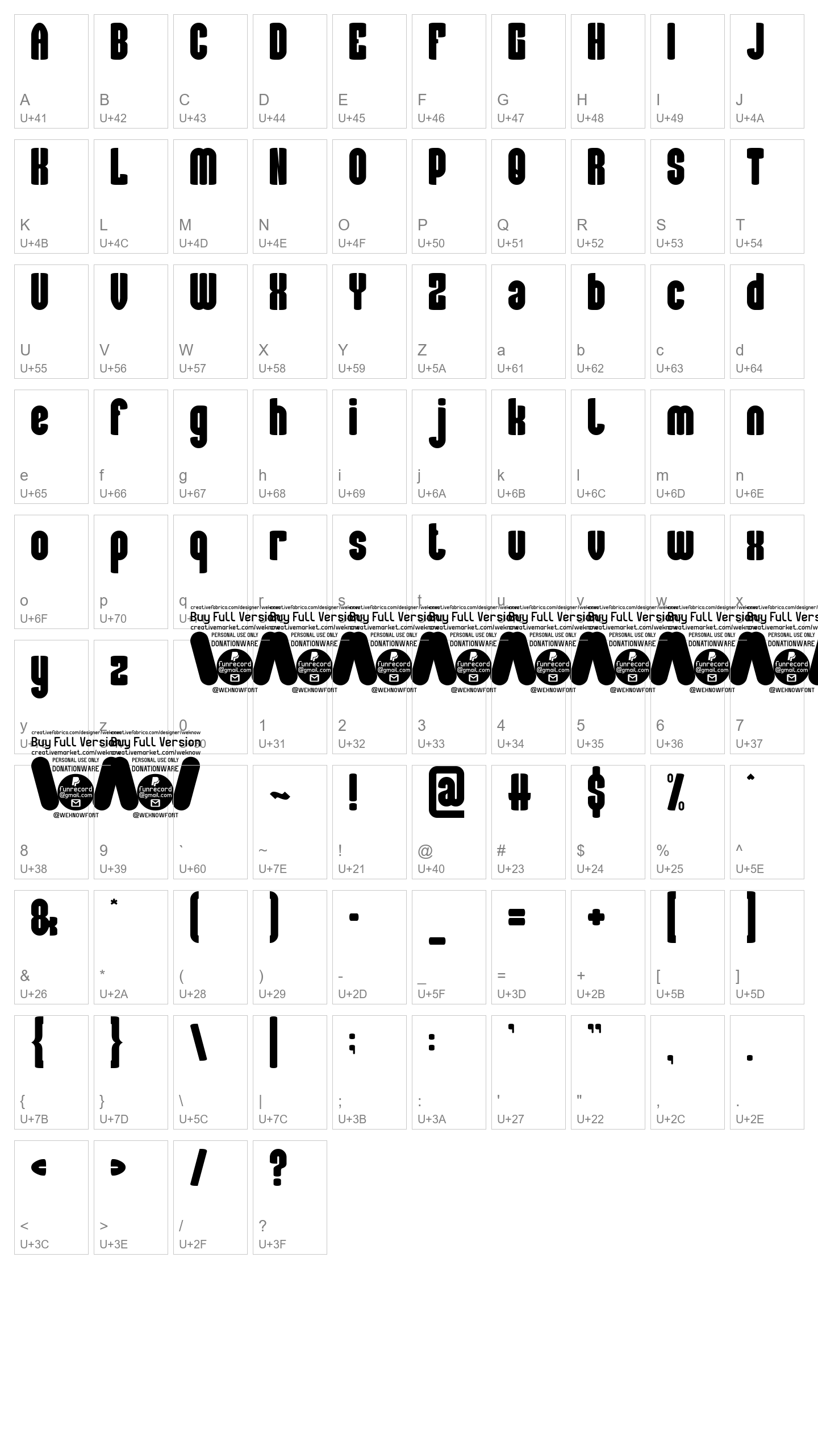 Character Map Image