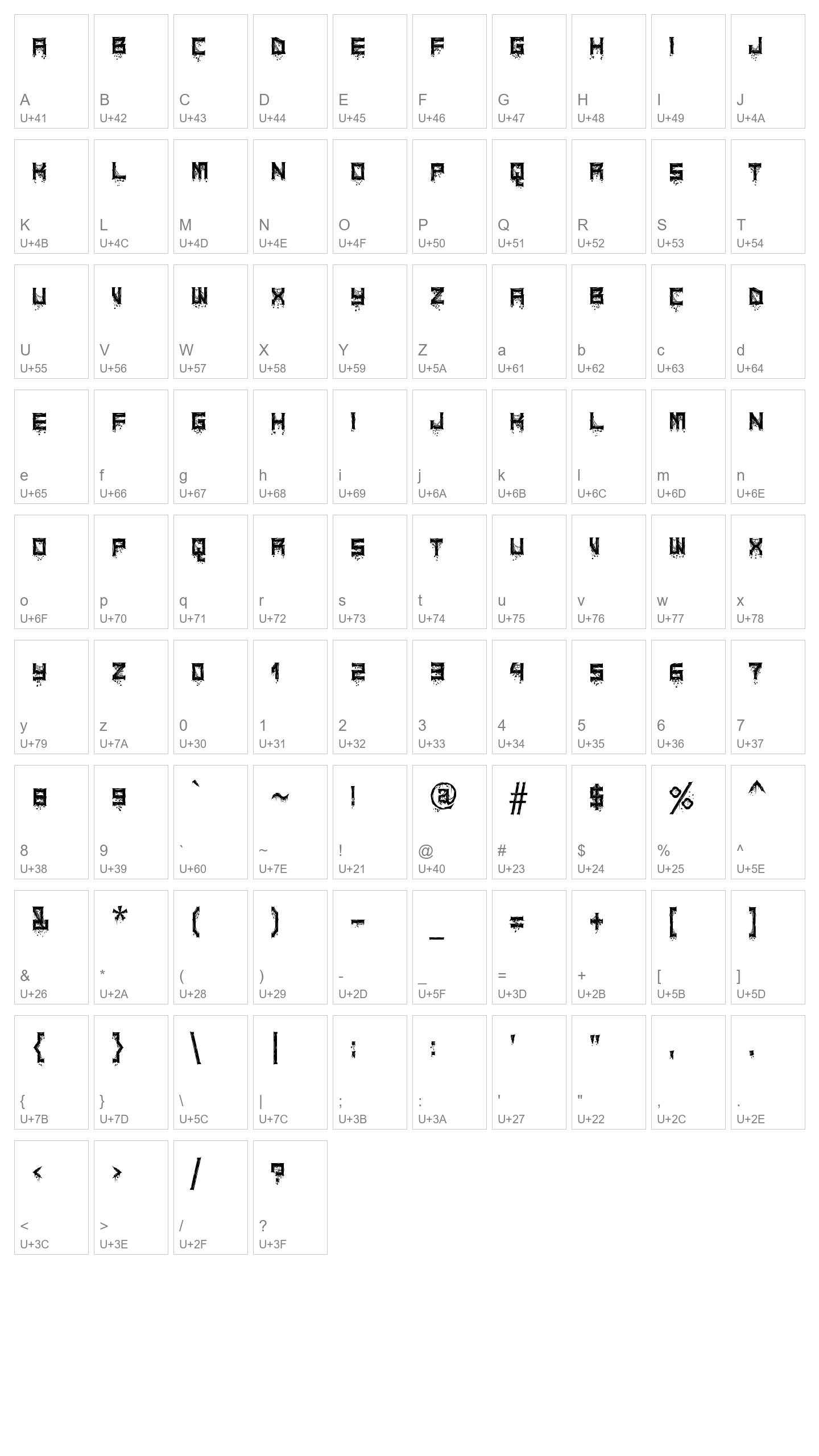 Character Map Image