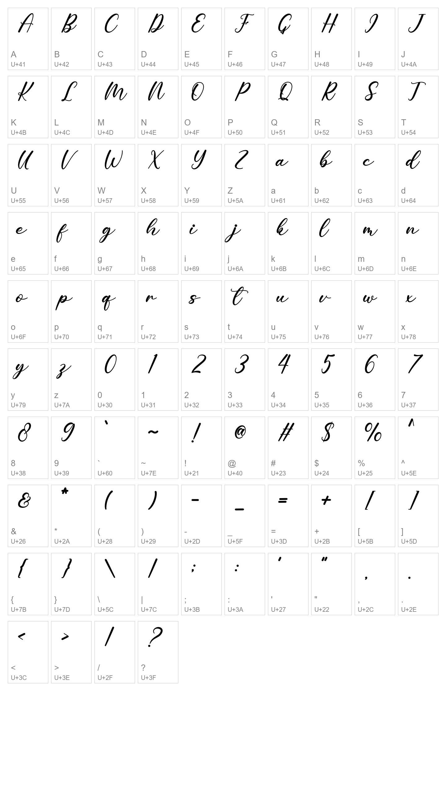 Character Map Image