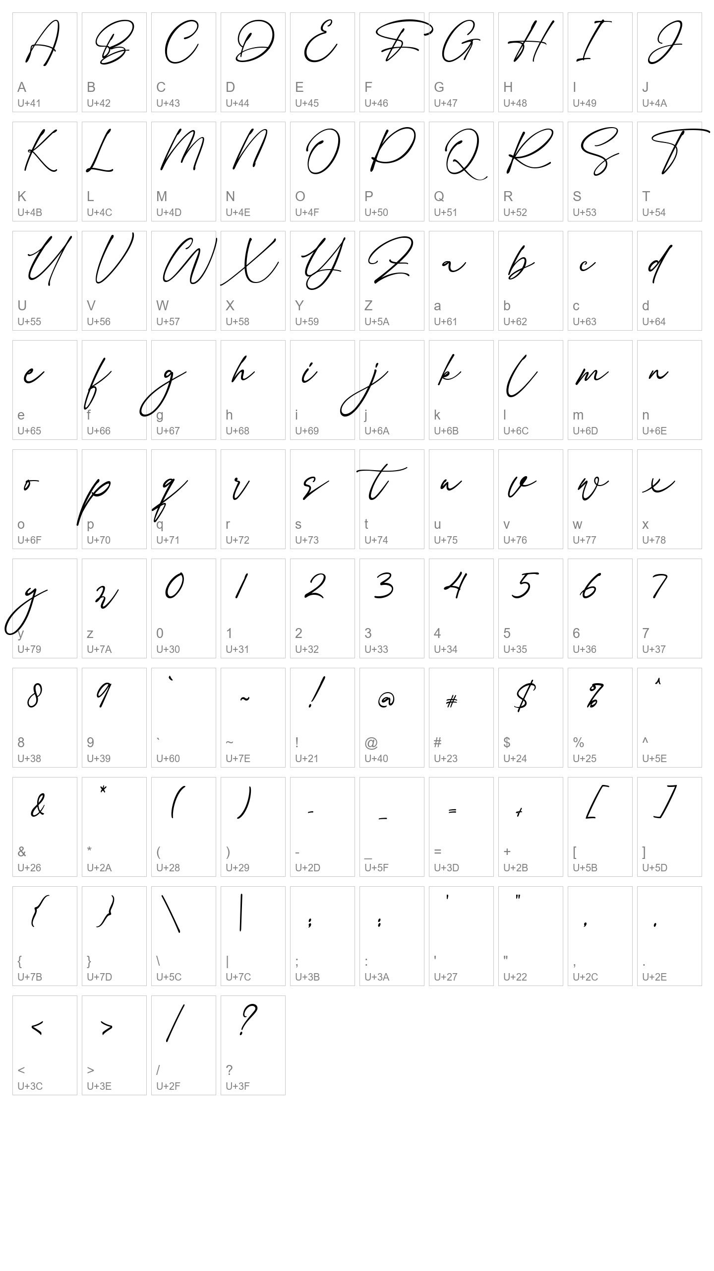 Character Map Image