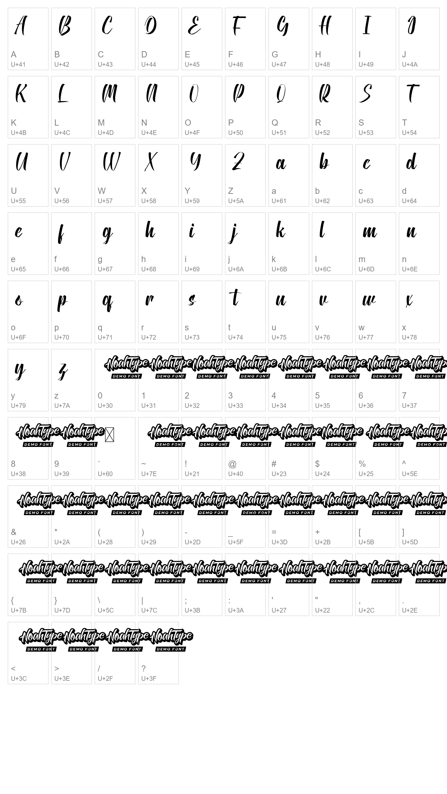 Character Map Image