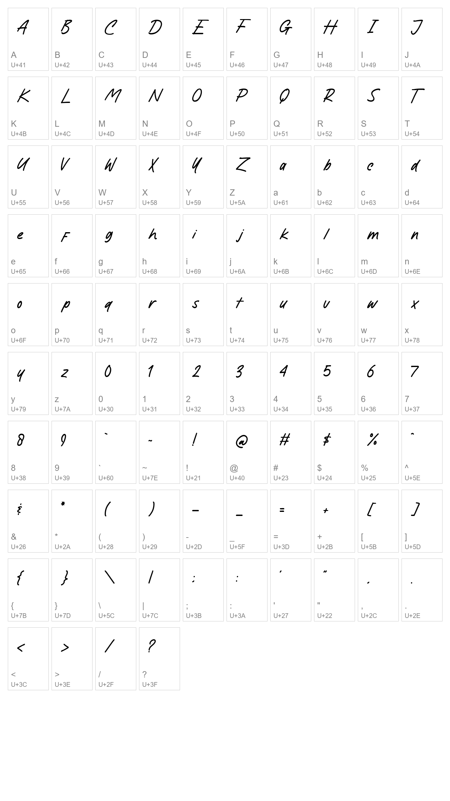 Character Map Image