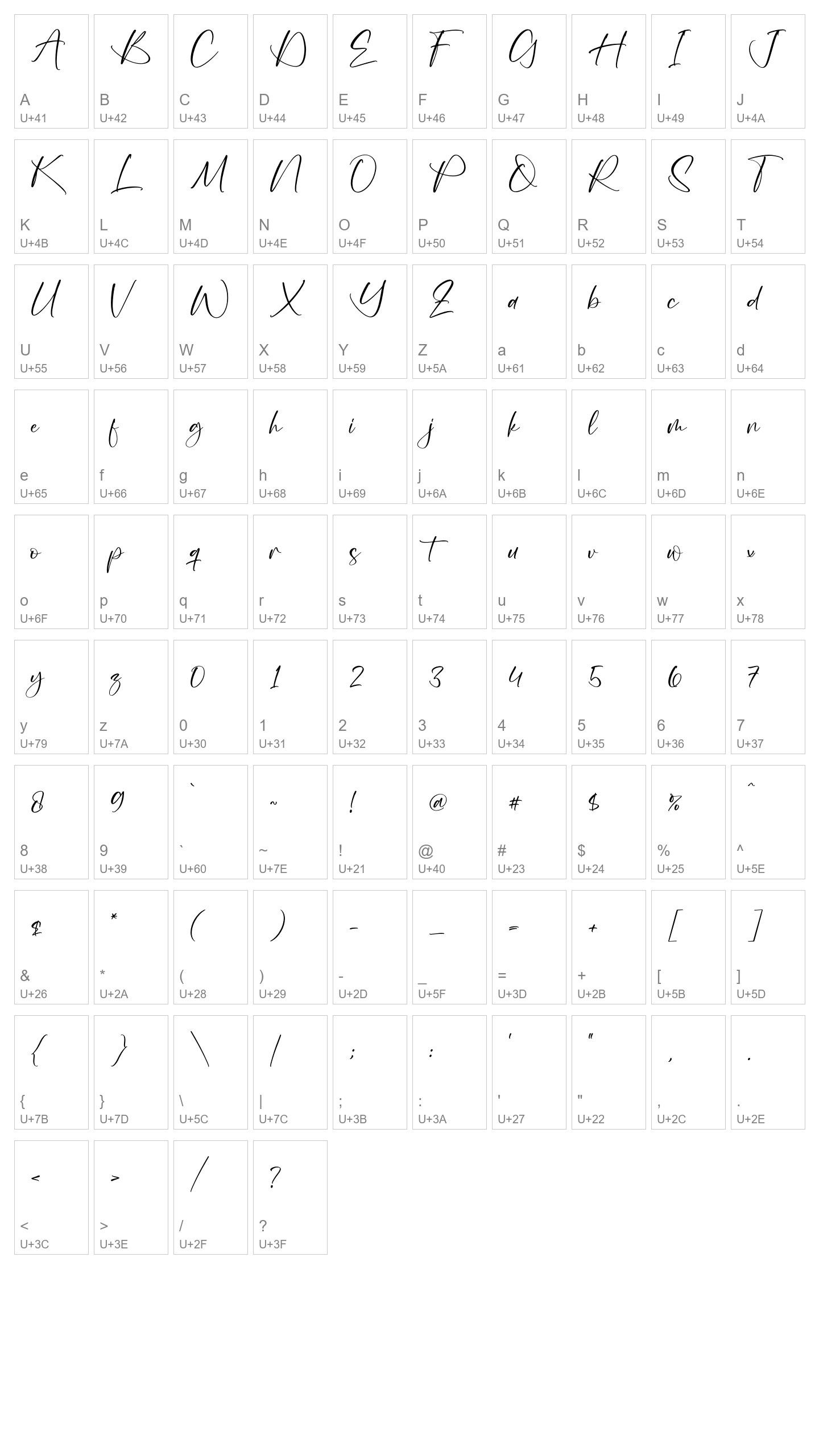 Character Map Image