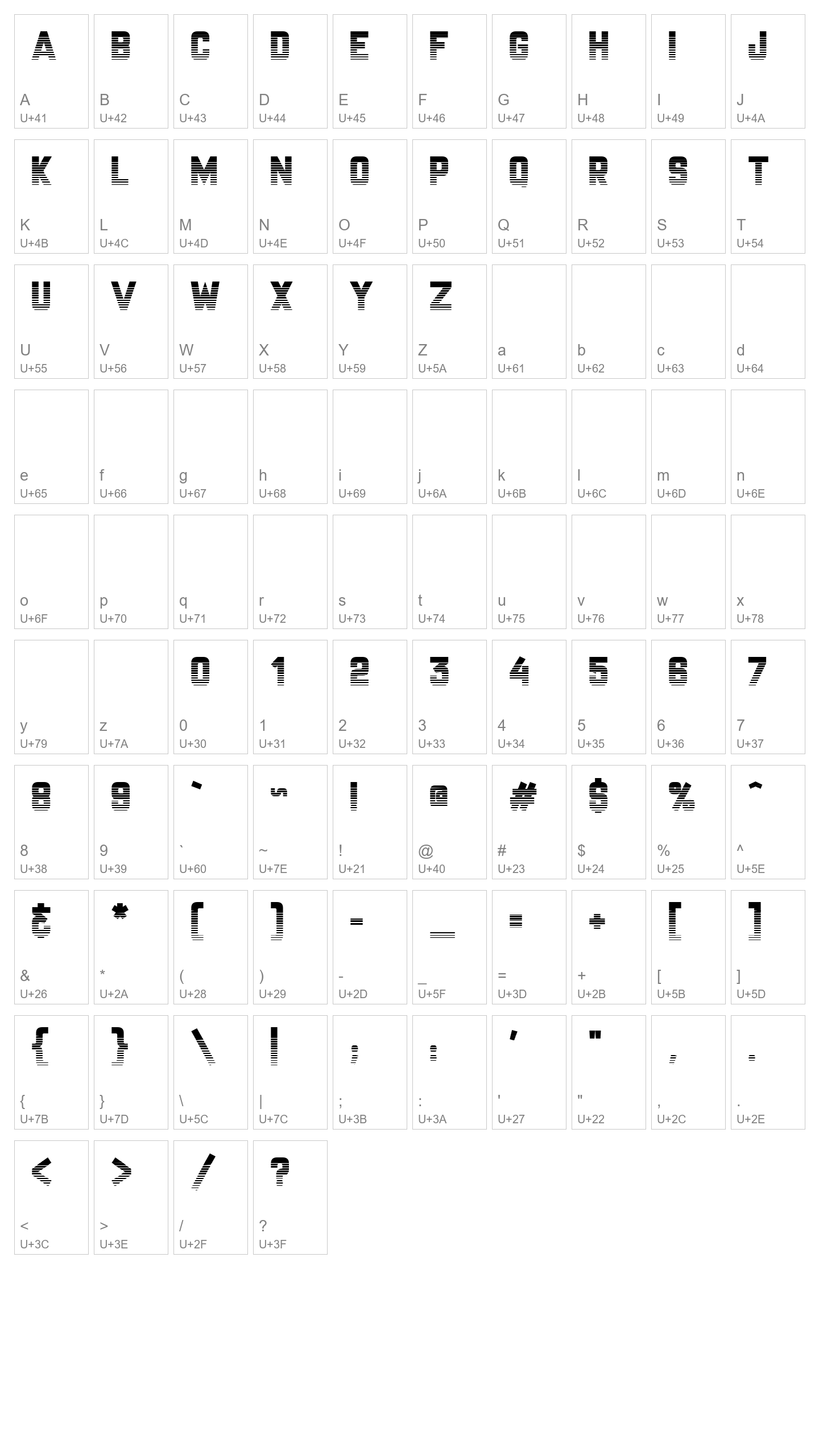 Character Map Image