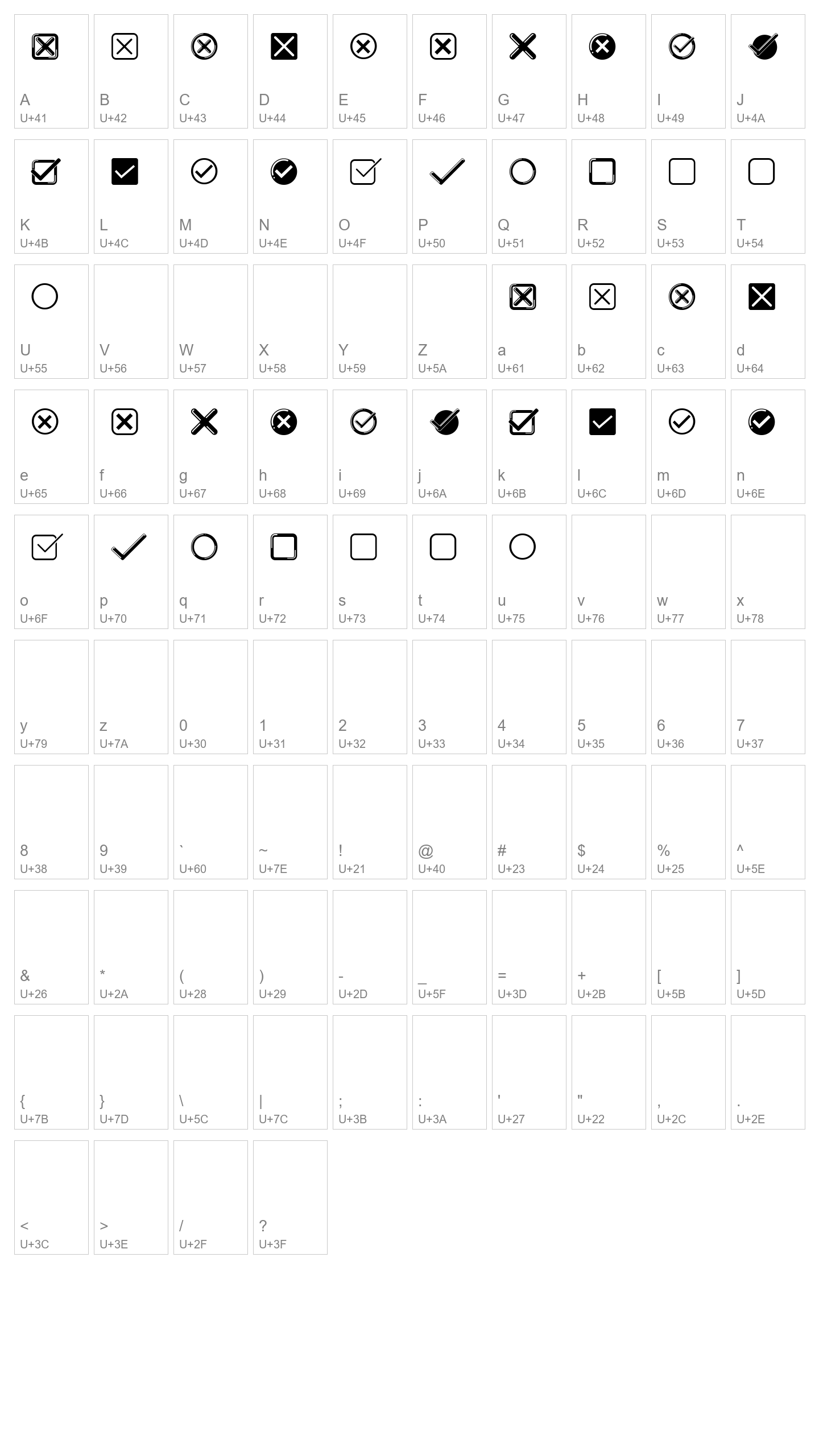 Character Map Image