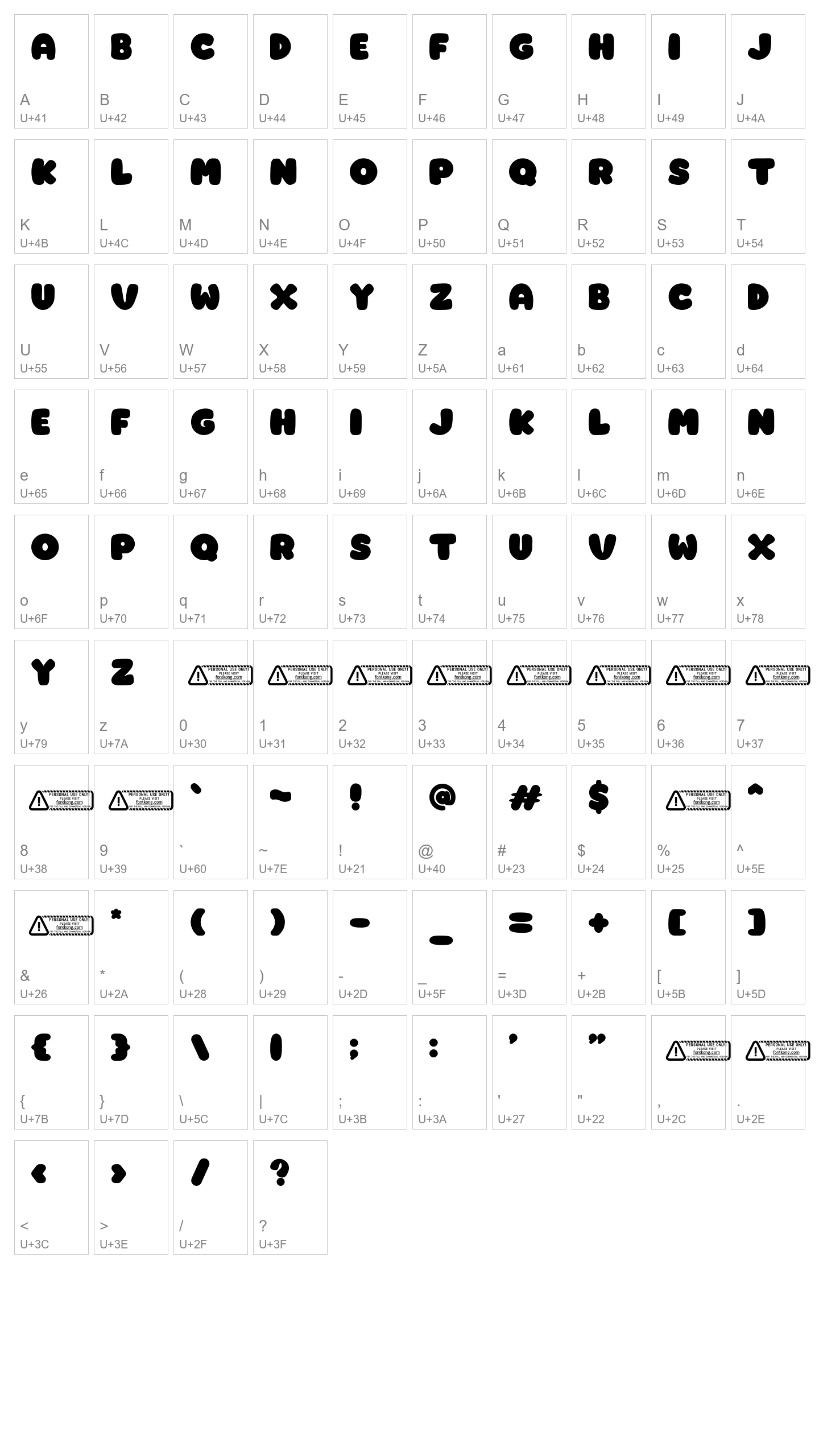 Character Map Image