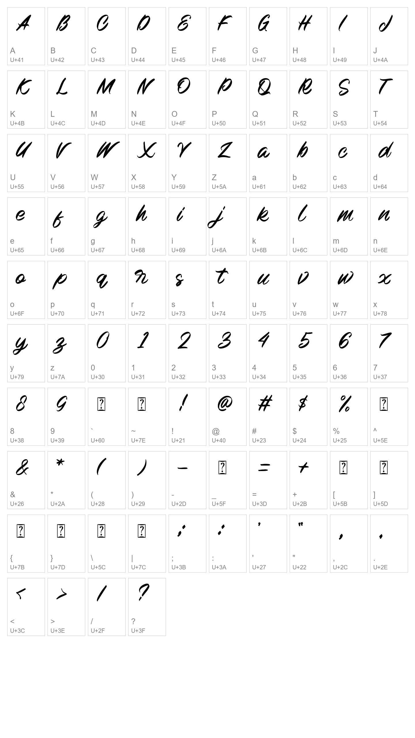 Character Map Image