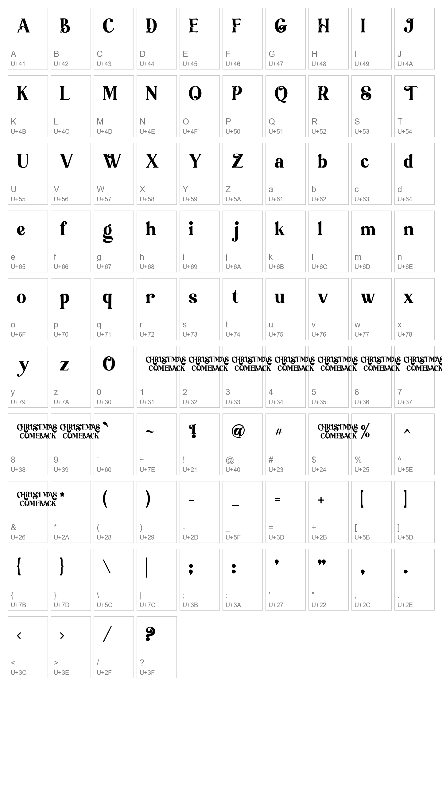 Character Map Image