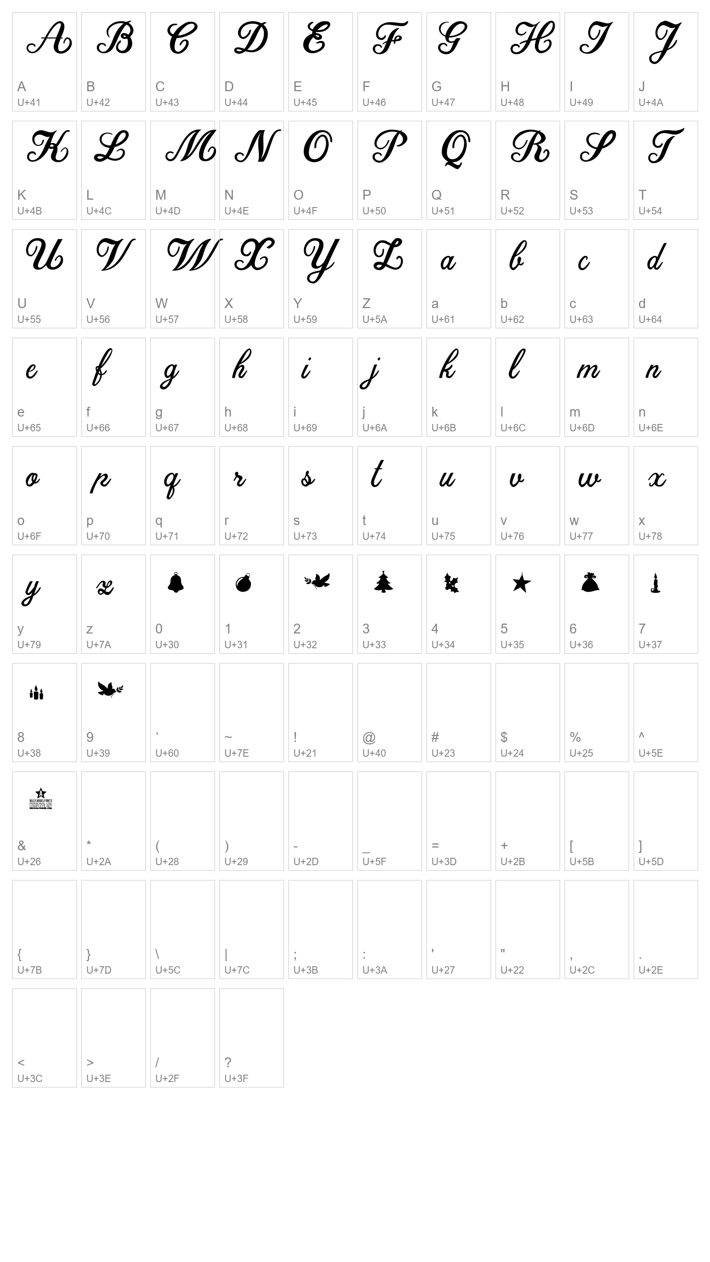 Character Map Image