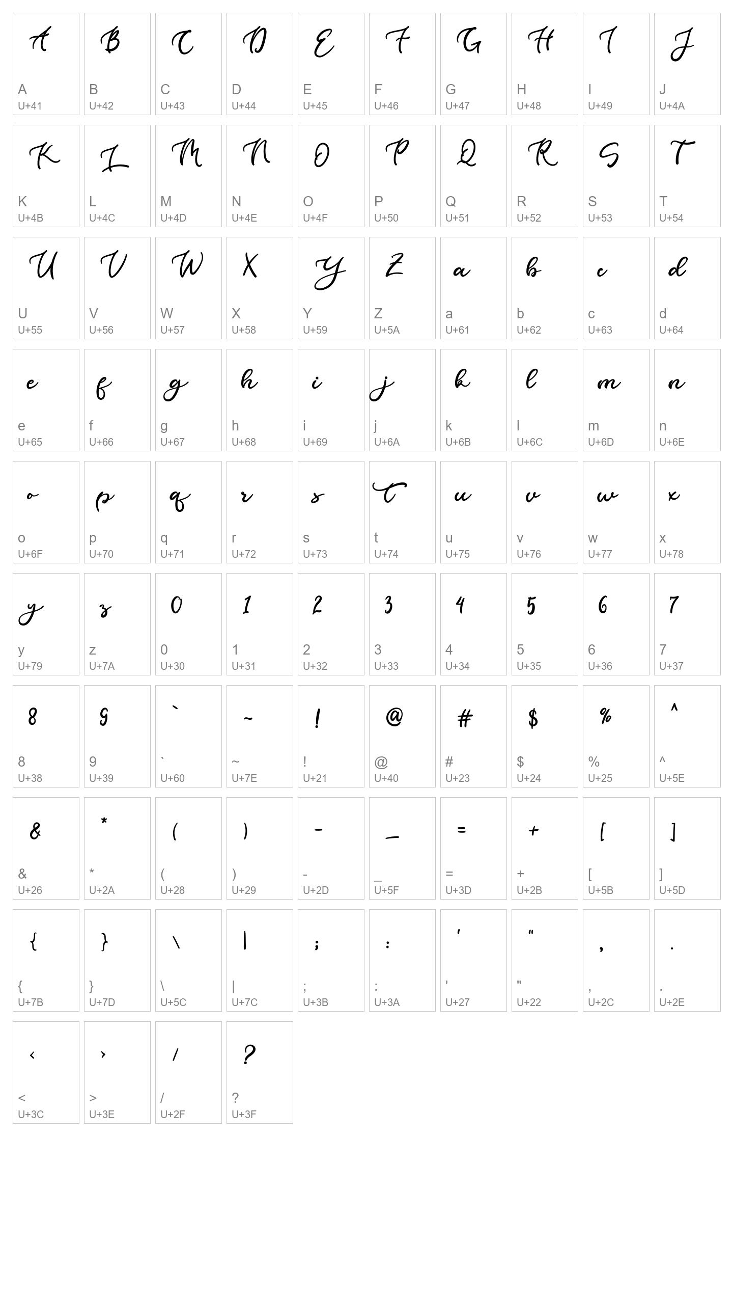 Character Map Image