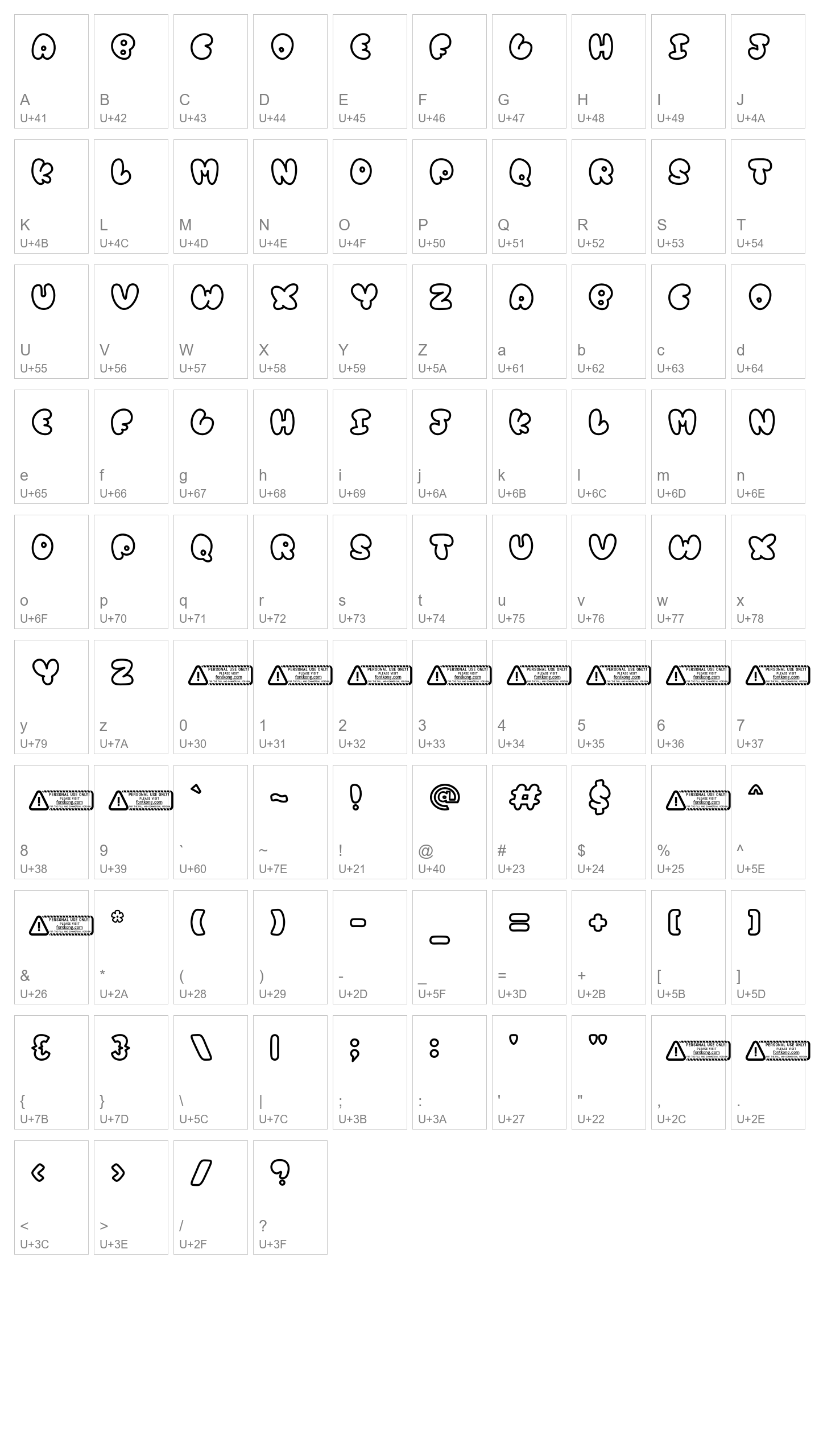 Character Map Image