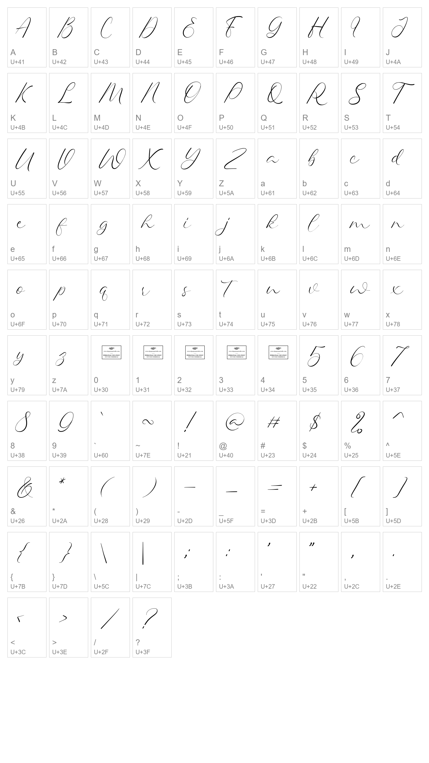 Character Map Image
