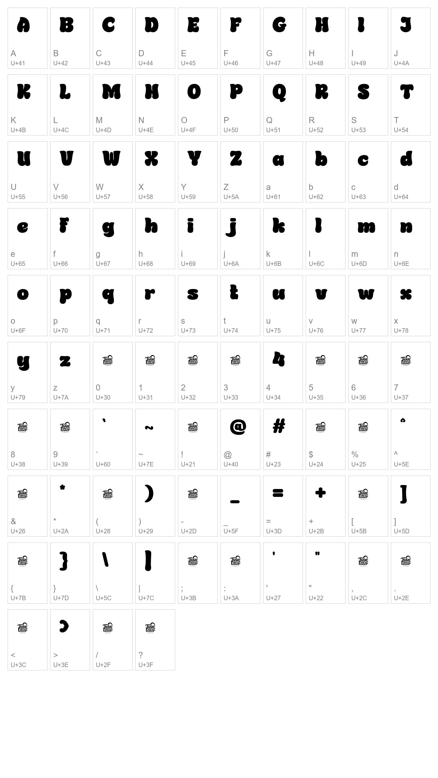 Character Map Image