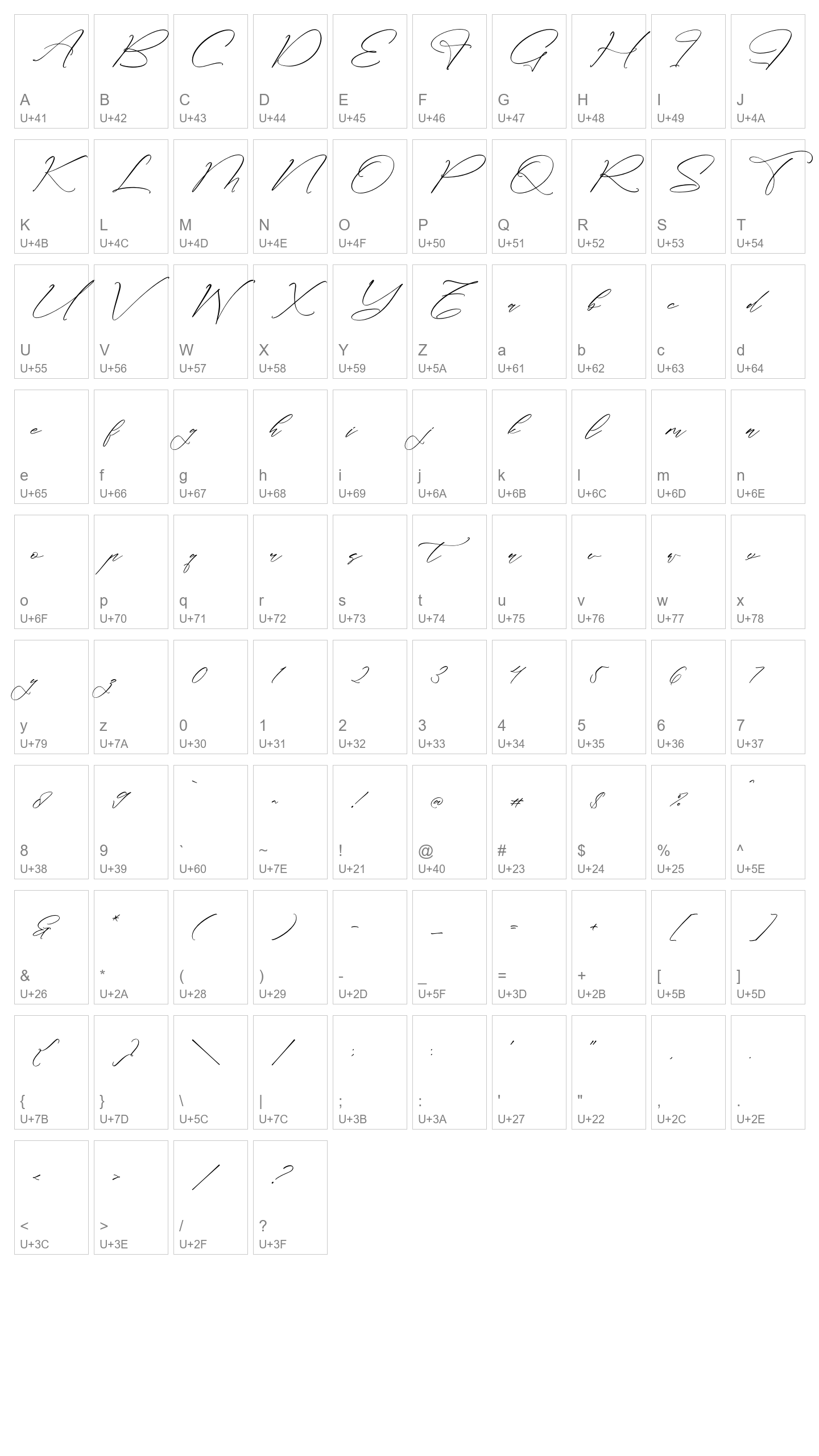 Character Map Image