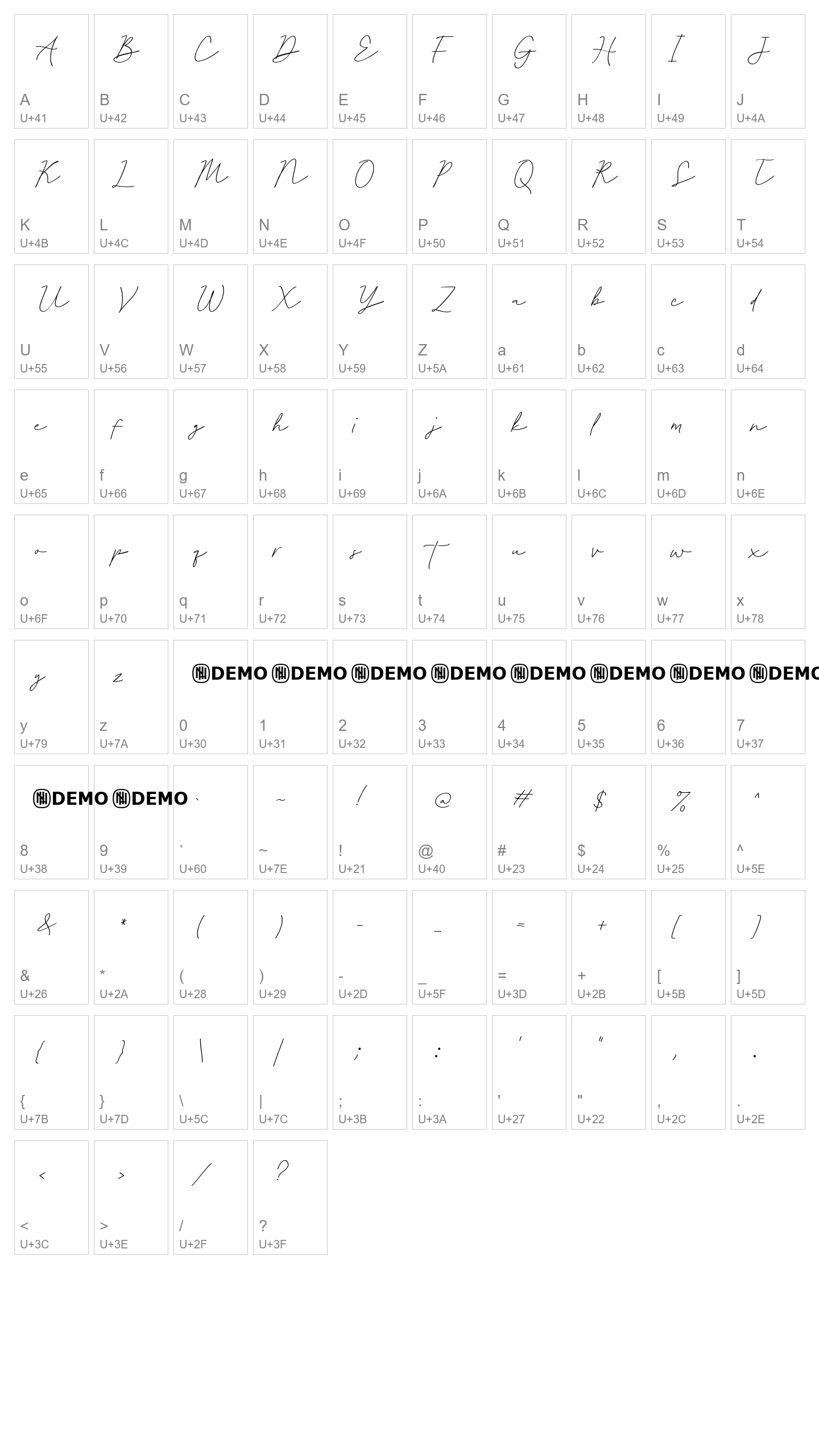 Character Map Image