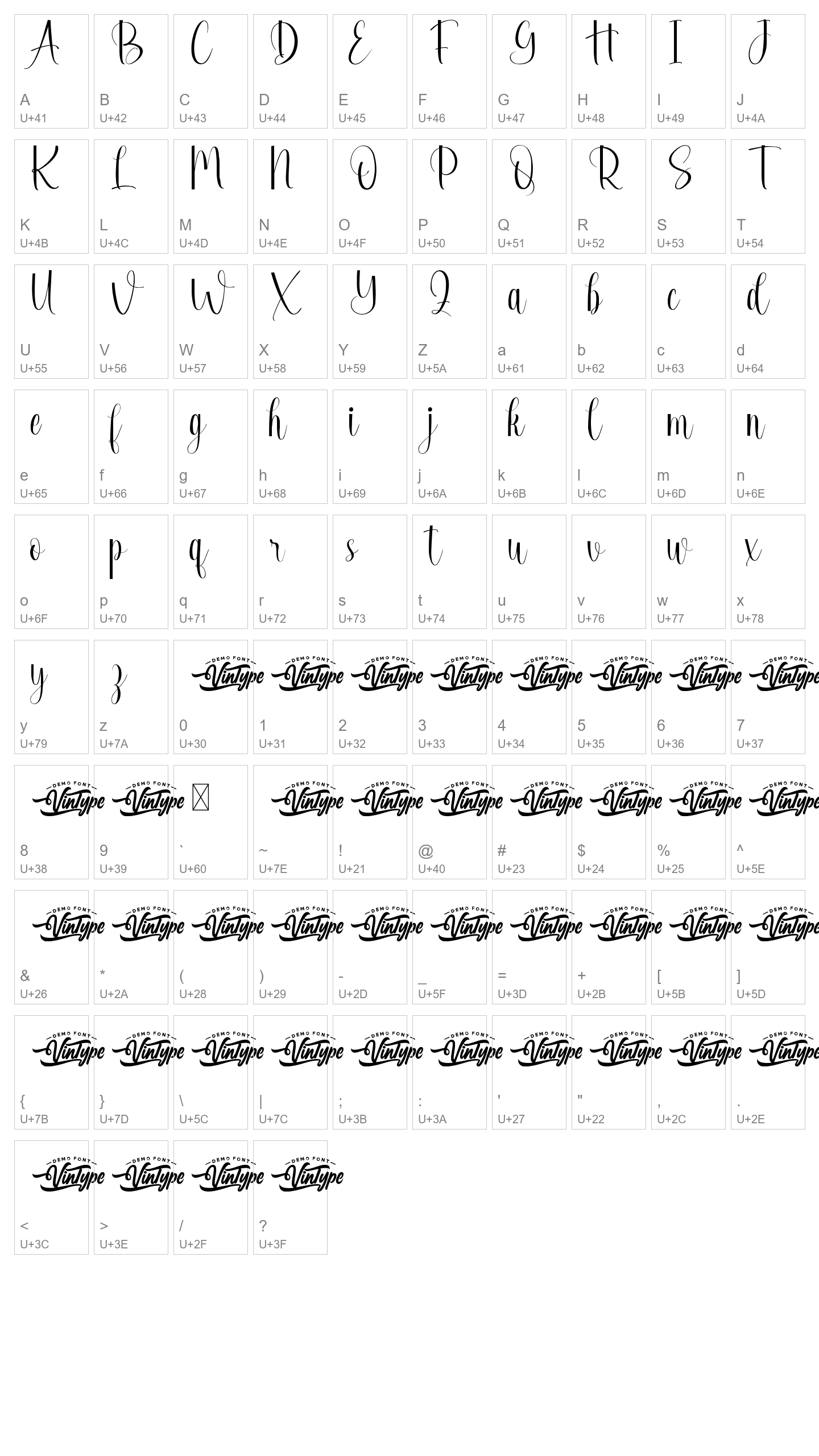 Character Map Image