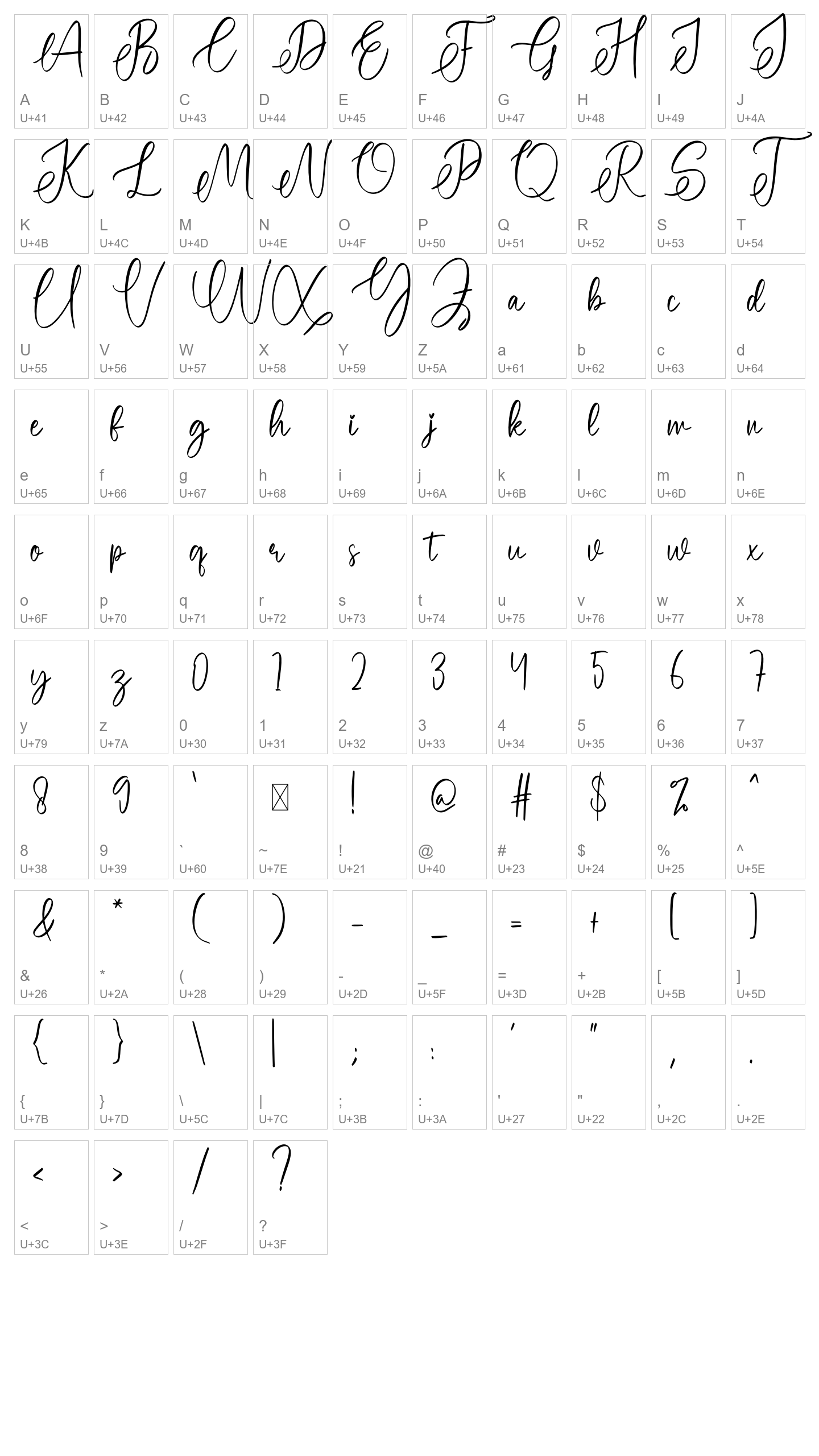 Character Map Image