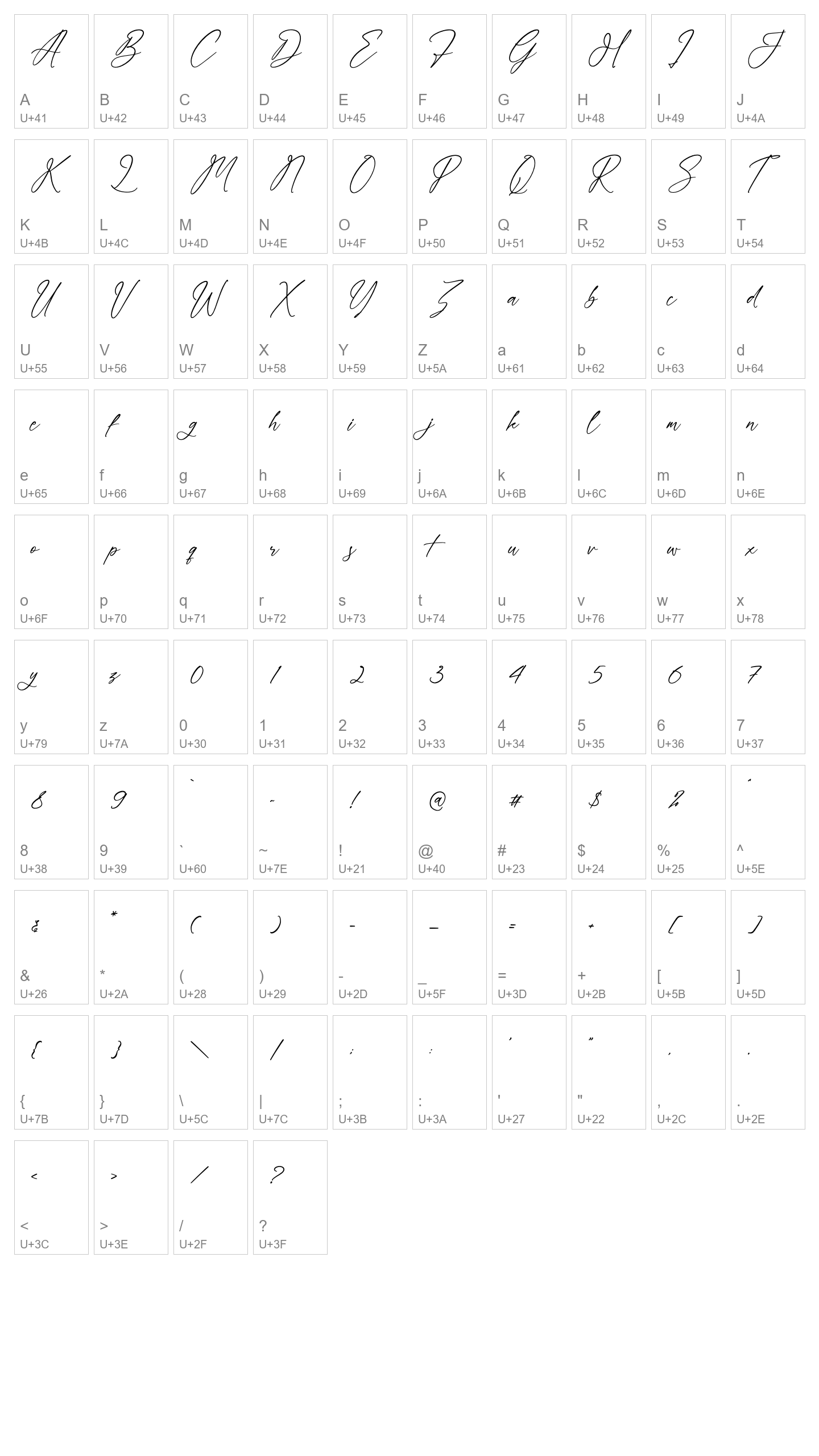 Character Map Image