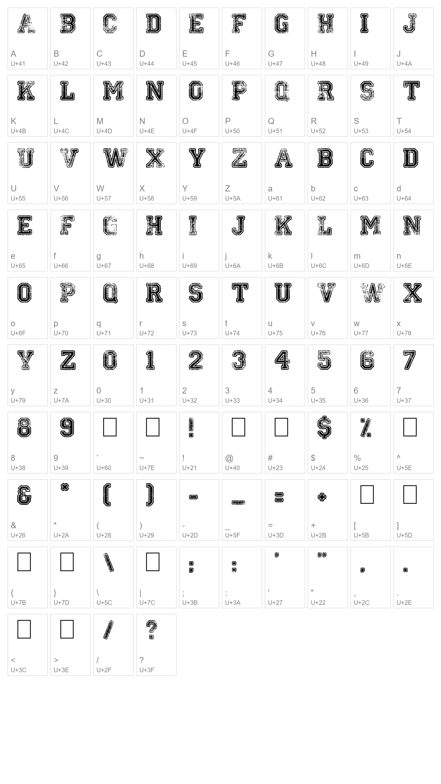 Character Map Image