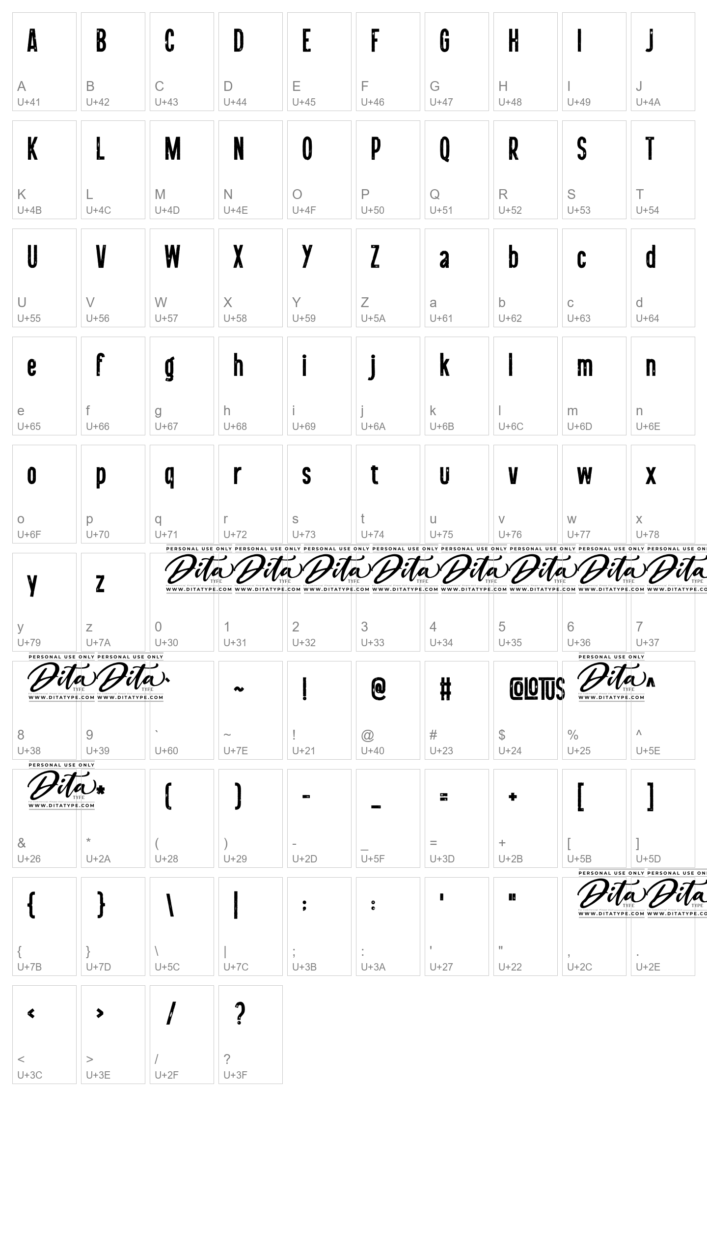 Character Map Image