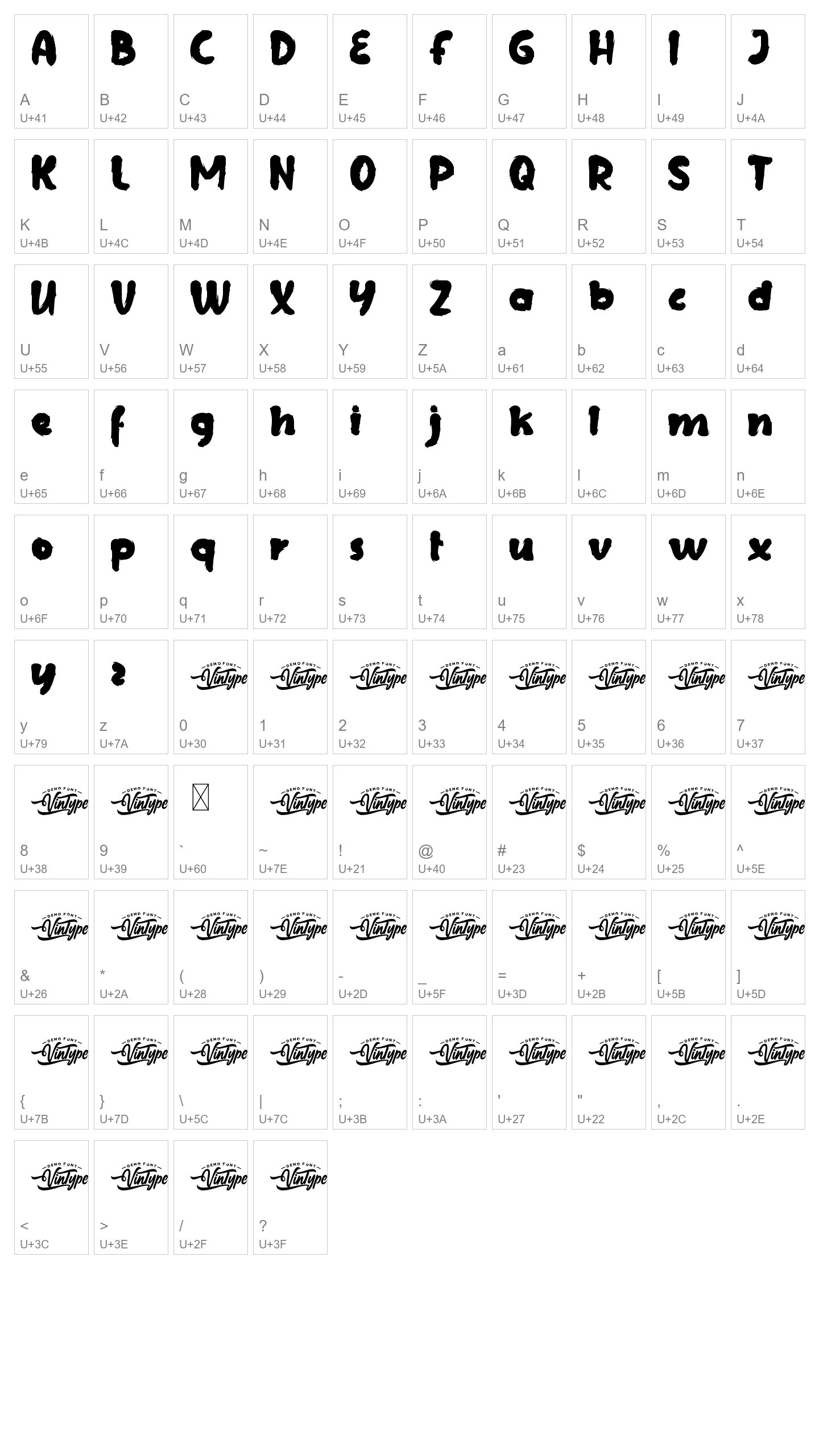 Character Map Image