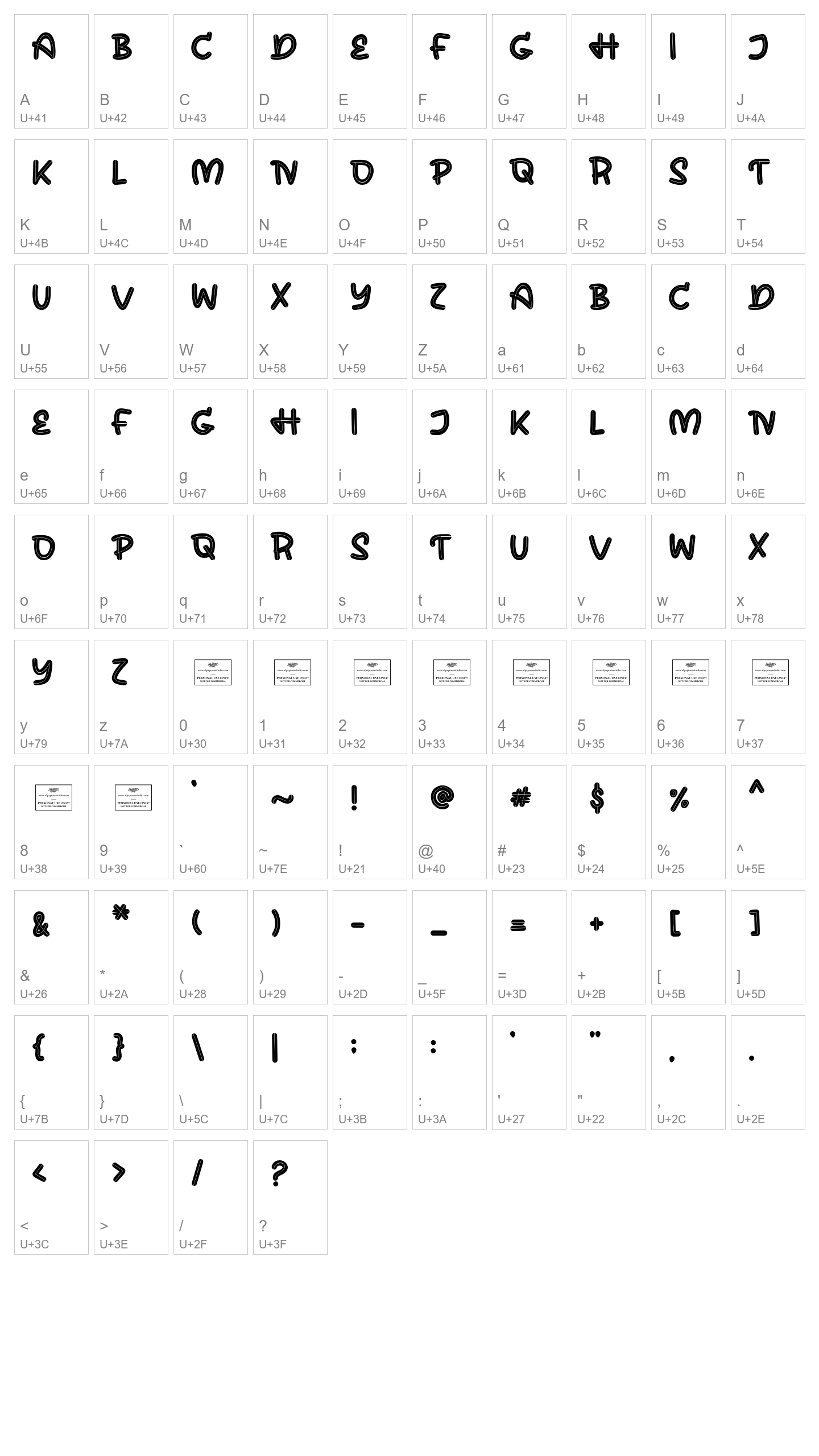 Character Map Image