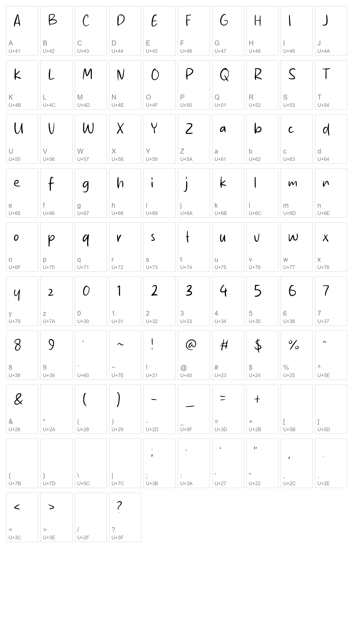 Character Map Image