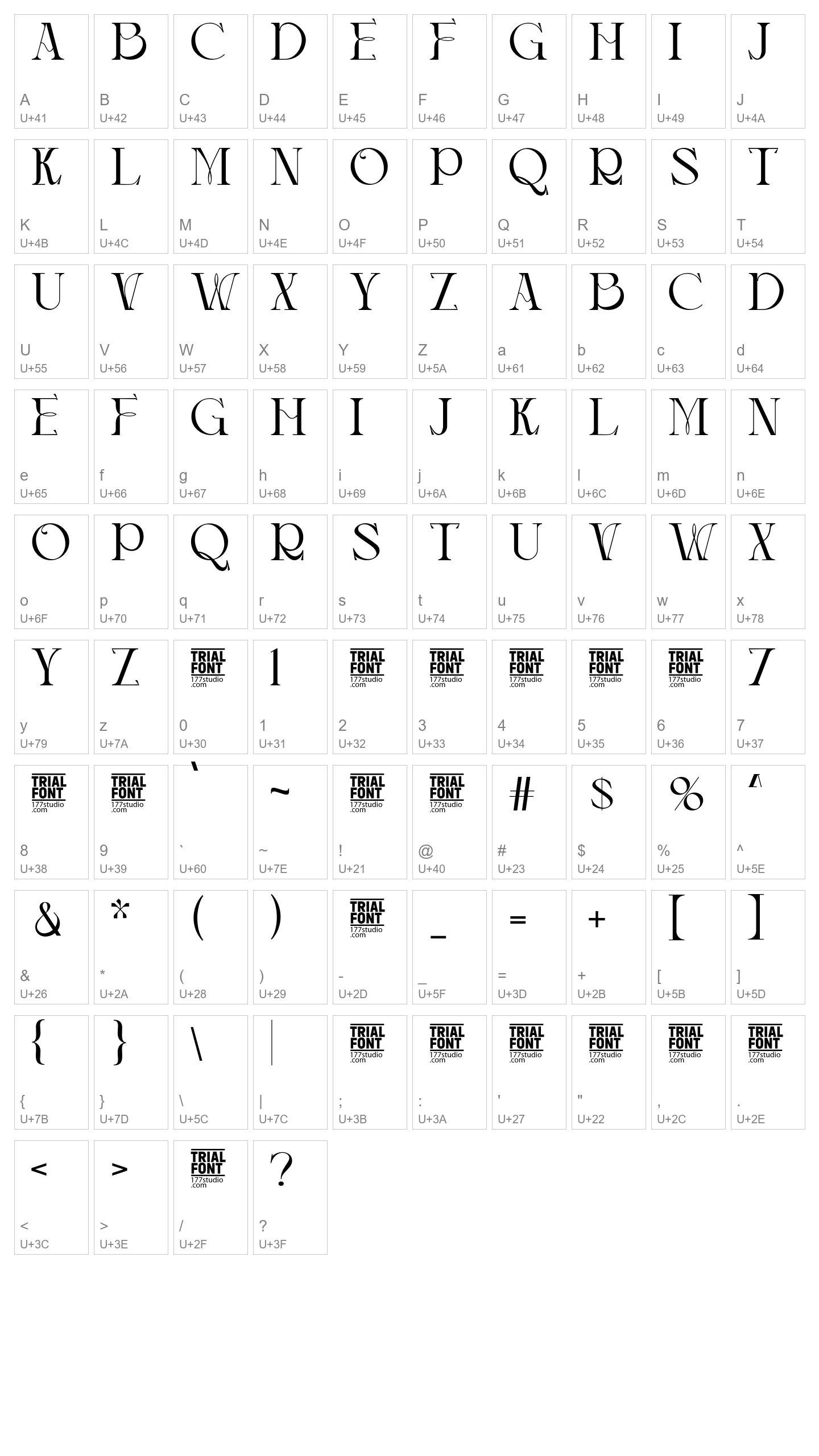 Character Map Image