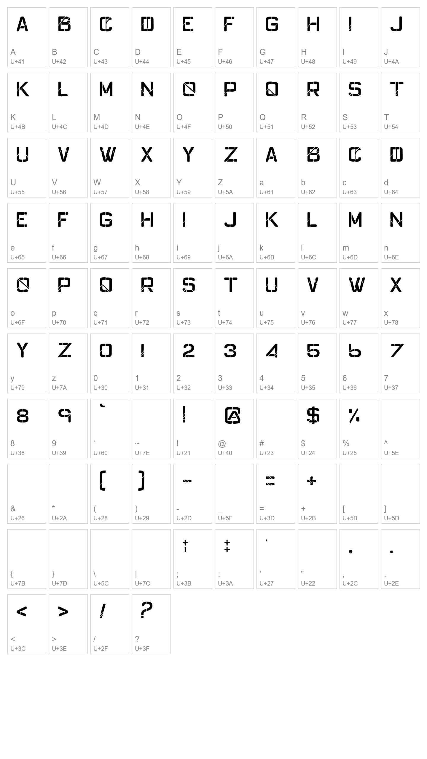 Character Map Image