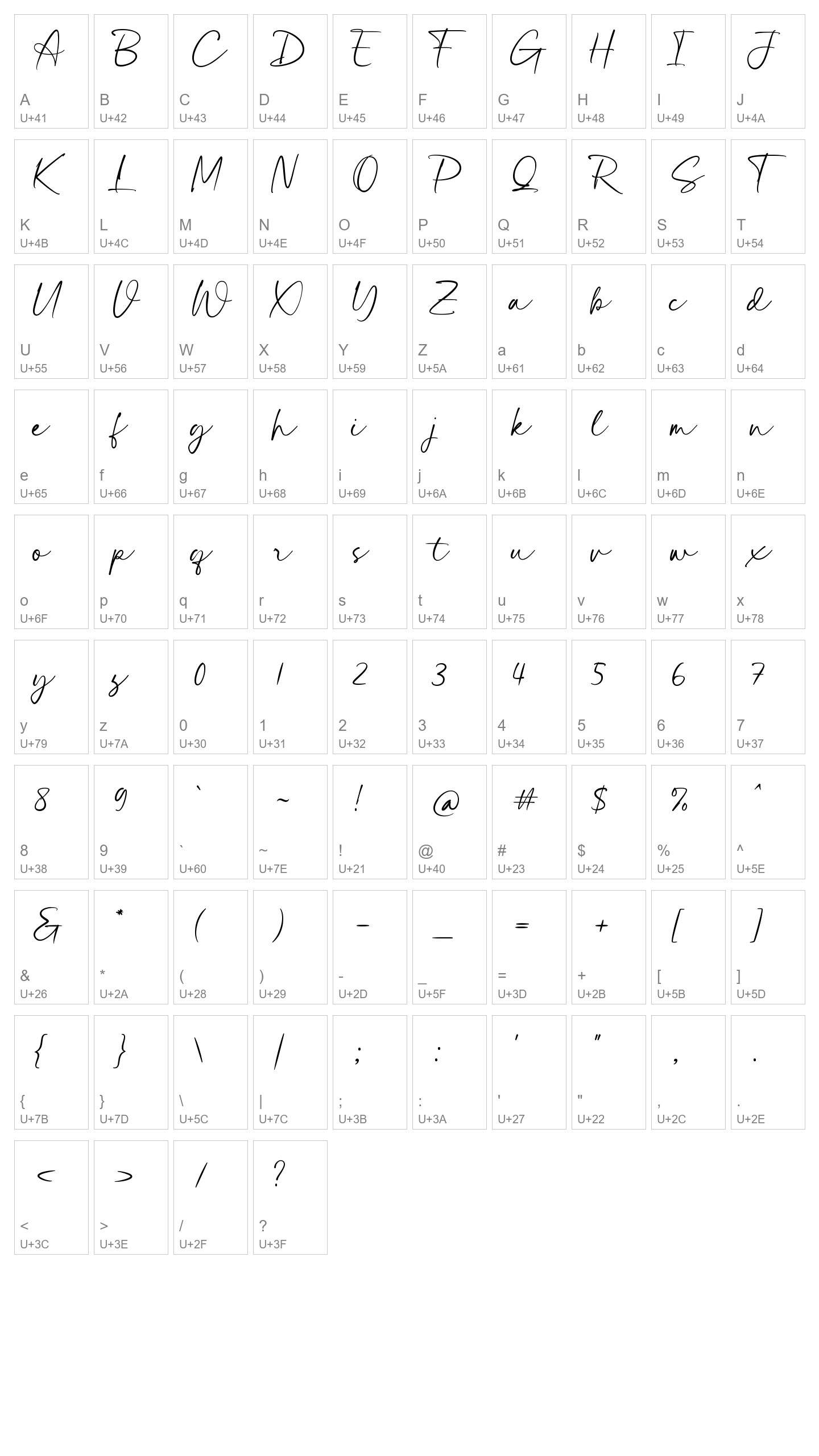 Character Map Image