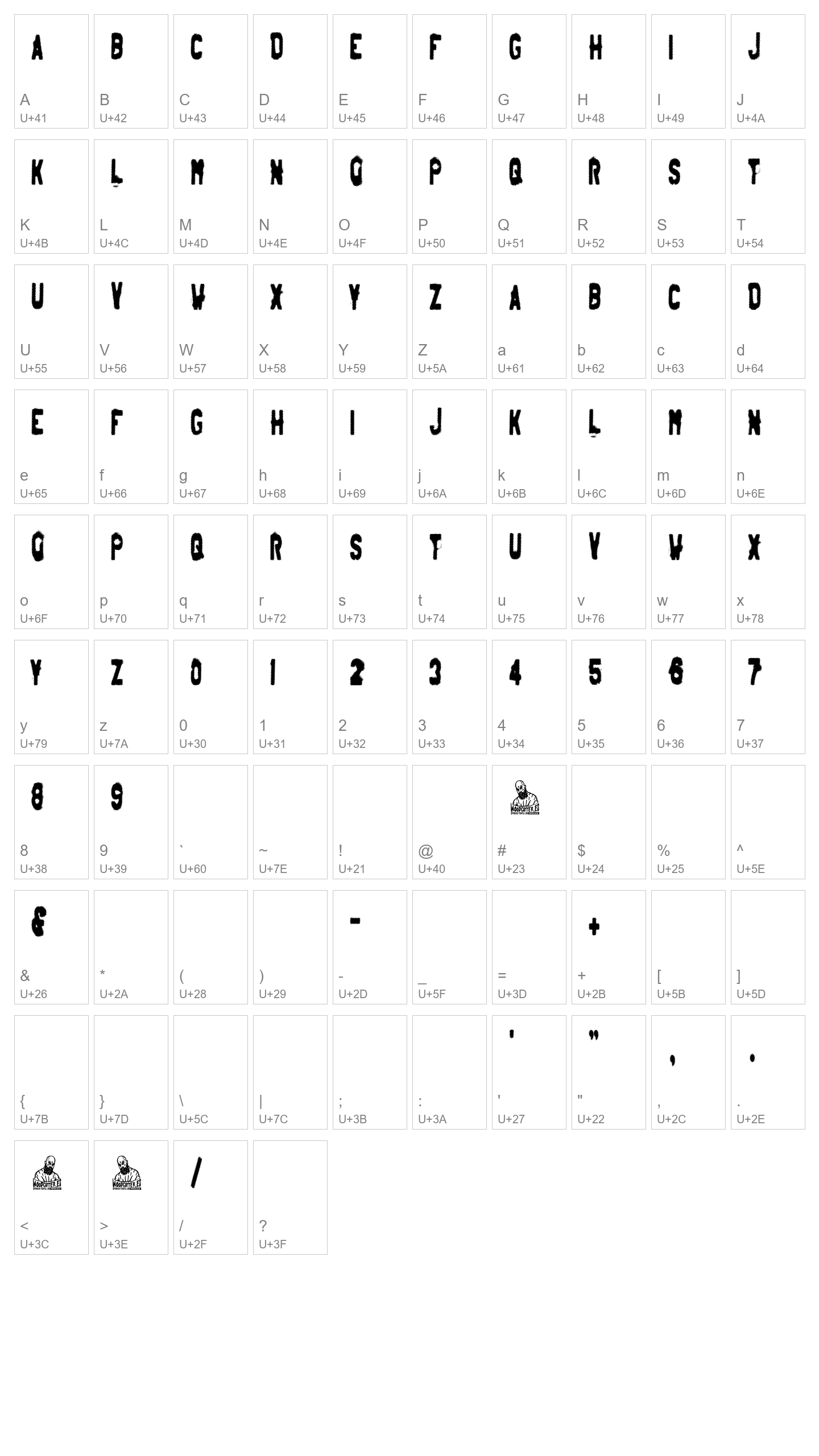Character Map Image